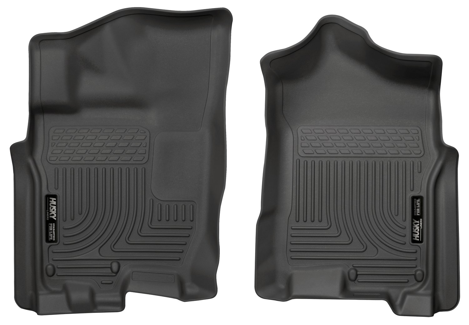 Husky 13601  Cab Front Floor Liners Black for 16-19 Nissan Titan Xd Crew/King
