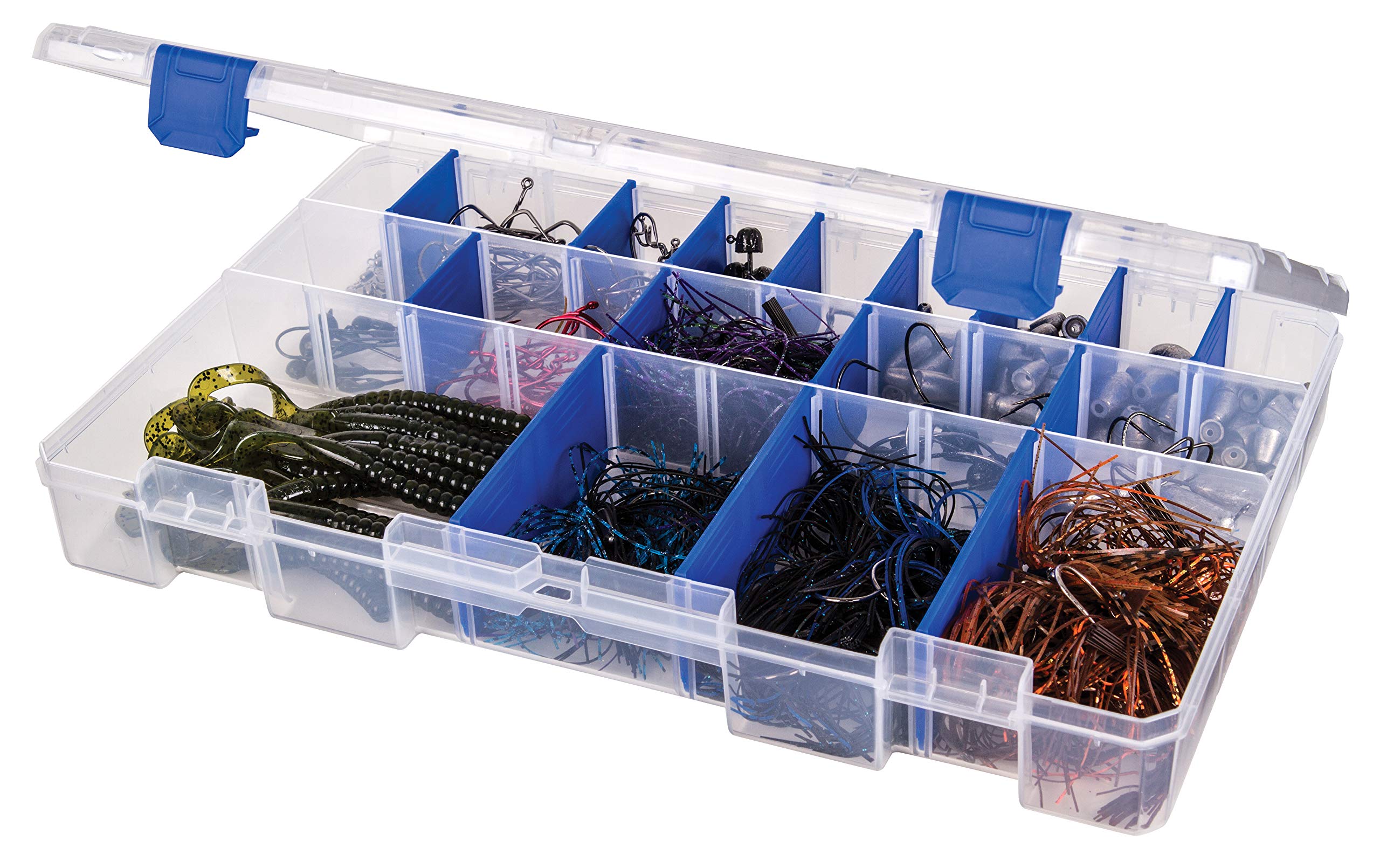 Flambeau Outdoors 5003 Fishing - Includes 15 Dividers, 25 Compartments, Clear Fishing Lure Organizer, Tuff Tainer with Zerust Anti-Rust Dividers - 14.25" x 9.12" x 2"