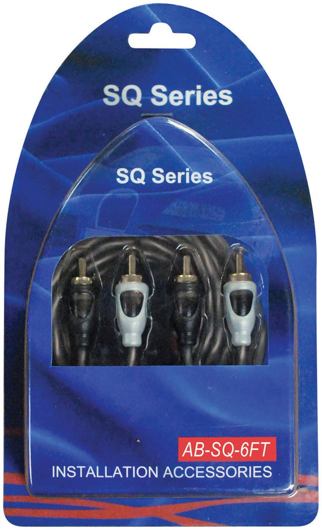 American Bass SQ6FT 6 foot Gold Plated RCA Cable