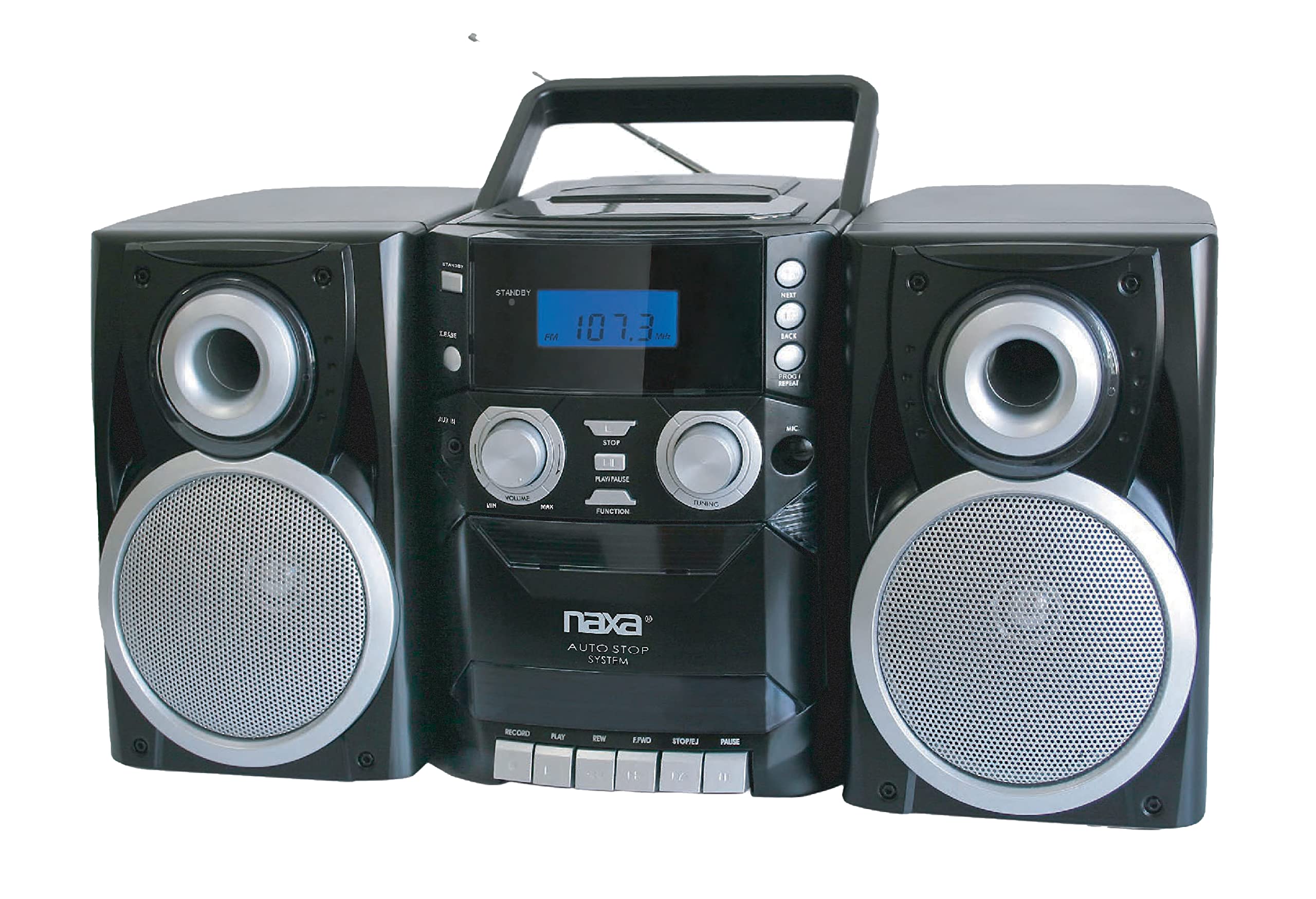 Naxa NPB426 Mini Hi-Fi System - Black - CD Player, Cassette Recorder