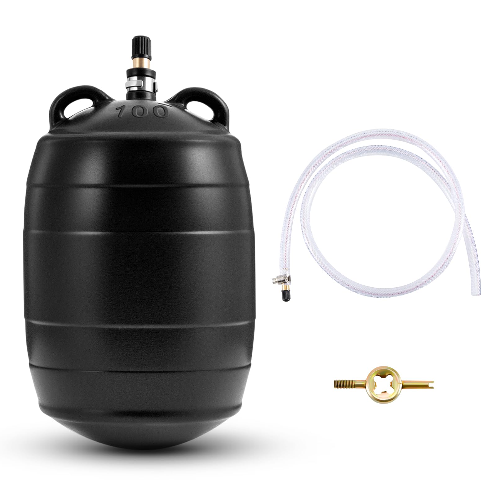 Glooglitter 4 Inch Inflatable Pipe Plug Sewer Test Plug Rubber Plumbing Test Balloon Ball for Sewage Pipeline Inspection (with 39.37 Plastic Extension Hose)