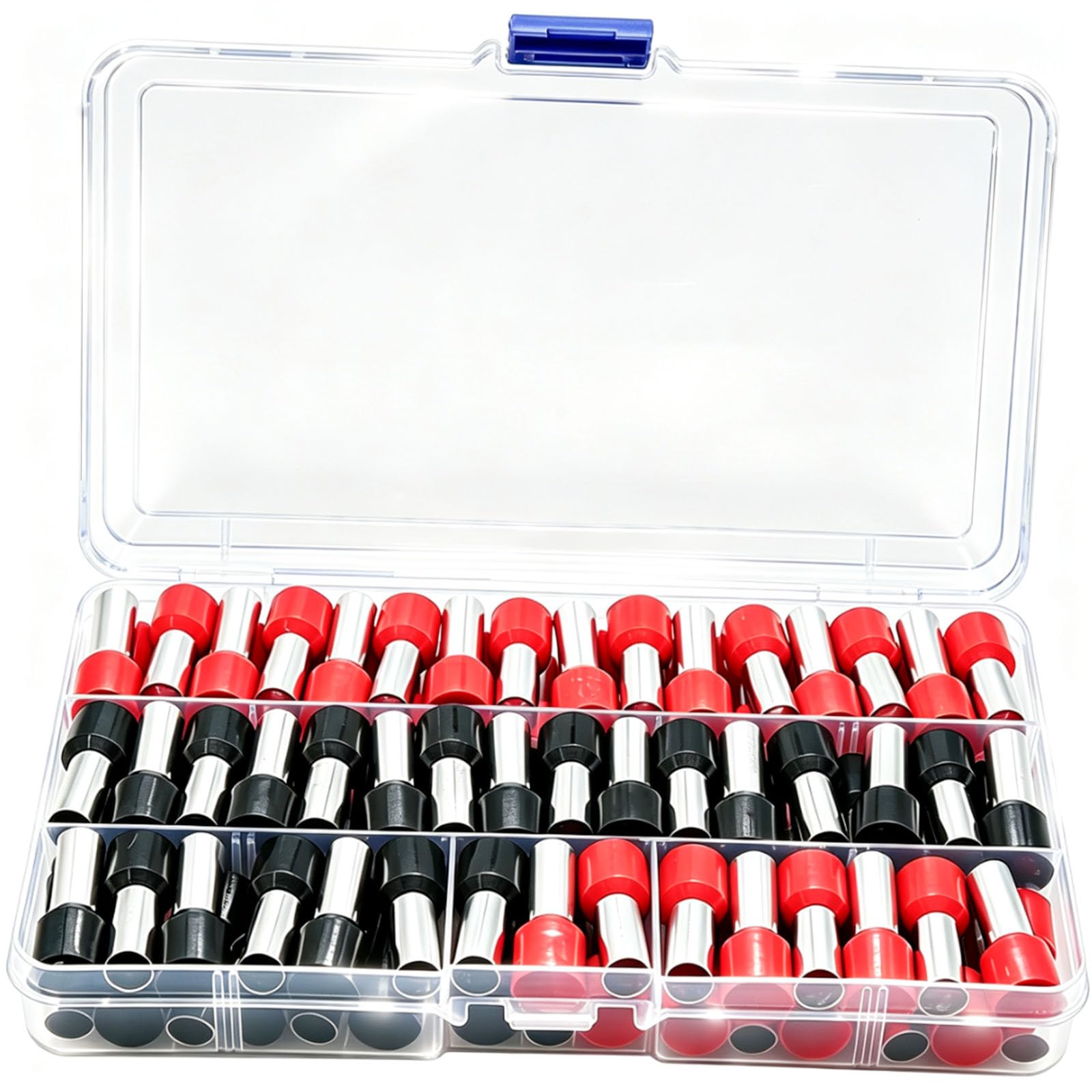 XFFCSEC 70PCS 4 Gauge Ferrule Connectors - Insulated End Terminals for Car Amplifier Power-Cable Terminals Clean Install and Better Connection (Black+Red)