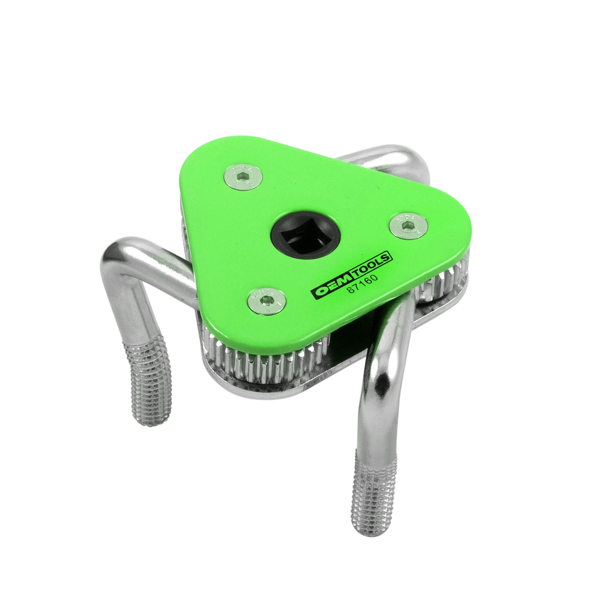 OEMTOOLS 87160 3-Jaw Adjustable Oil Filter Wrench, Universal Oil Filter Removal Tool Fits 2-1/2 Inch to 4-1/2 Inch Filters, 3/8 Inch Drive Adjustable Filter Wrench