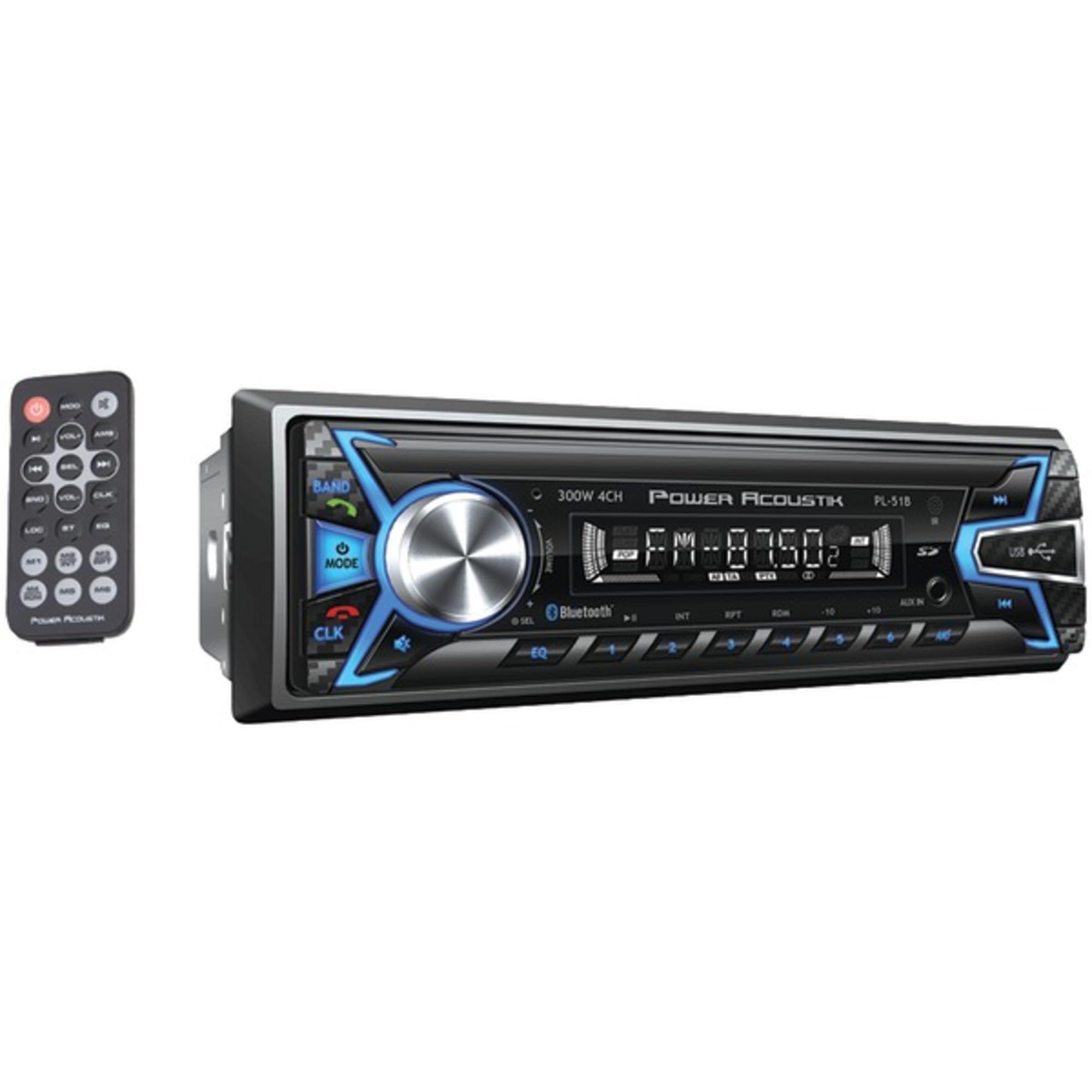 Power Acoustik PL51B AM/FM/USB/SD/BT Mechless