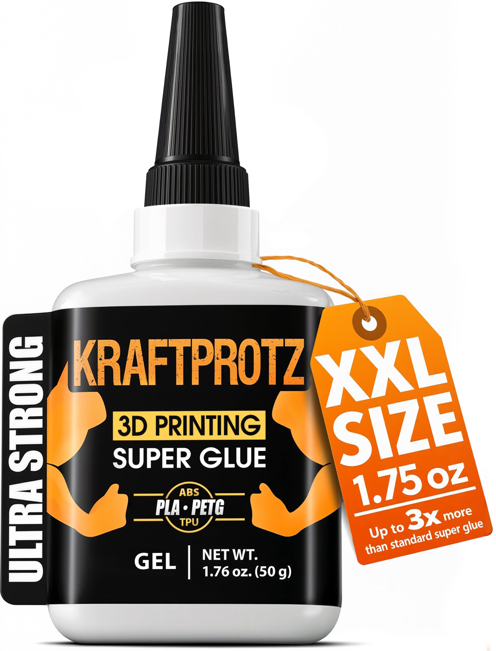 3D Printing Super Glue Gel 1.75 oz - PLA ABS PETG TPU Instant Adhesive