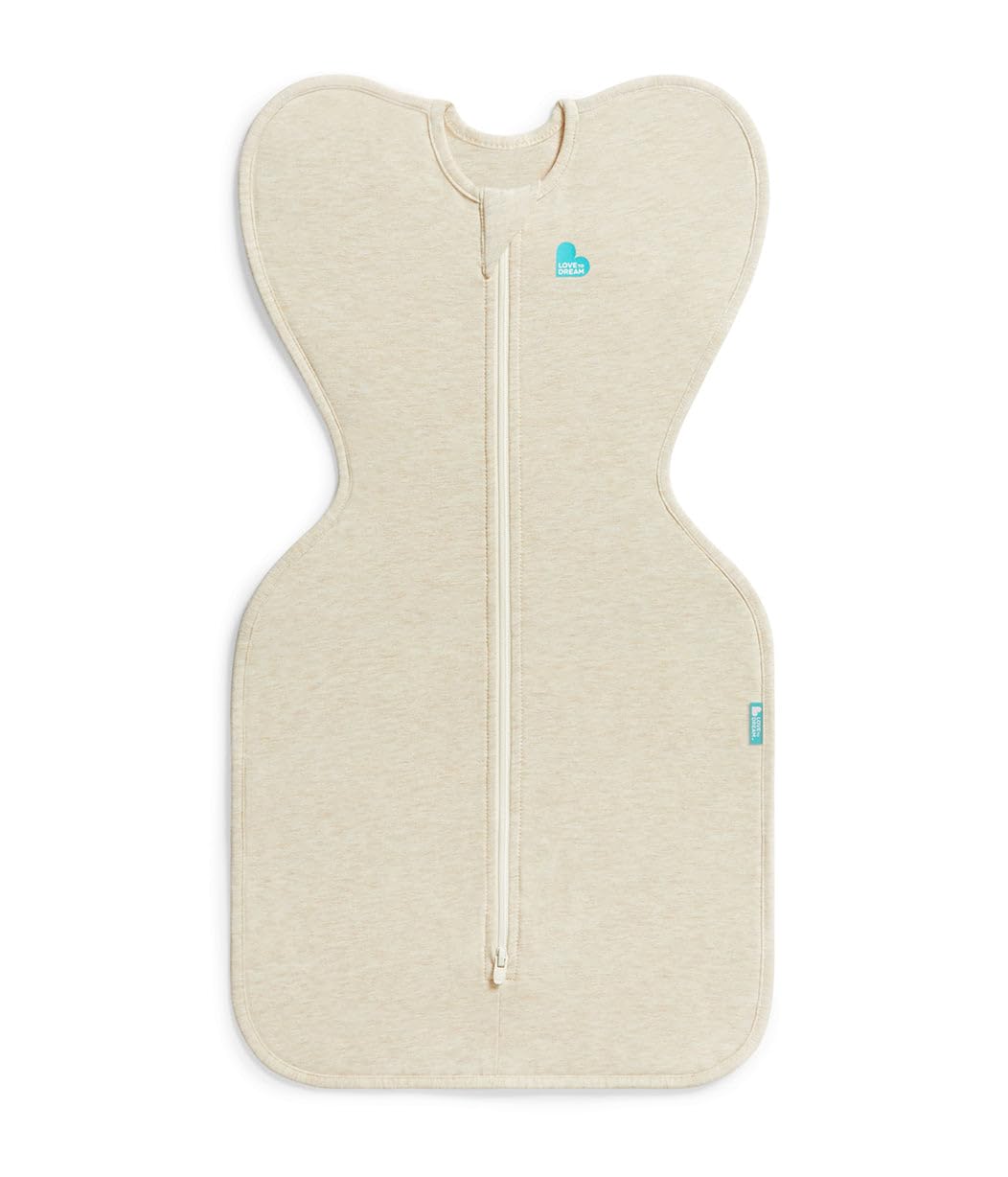 Love to Dream Swaddle UP, Baby Sleep Sack, Self-Soothing Swaddles for Newborns, Get Longer Sleep, Secure Fit Helps Calm Startle Reflex, New Born Essentials for Baby, 1.0 TOG, 5-8.5 lbs, Oatmeal