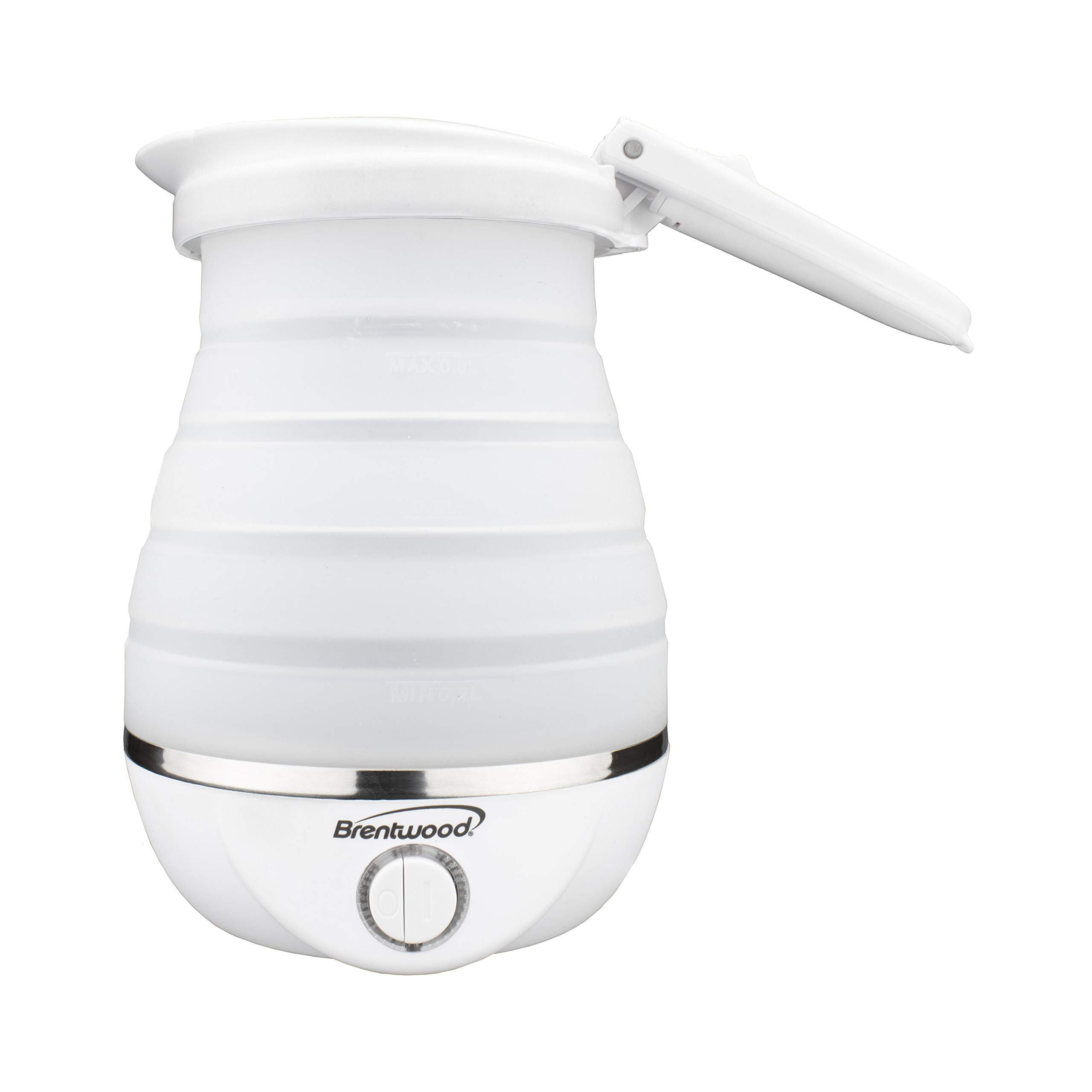 Brentwood Appliances KT-1508W .85Q Dual-Voltage Collapsible Travel Kettle (White)