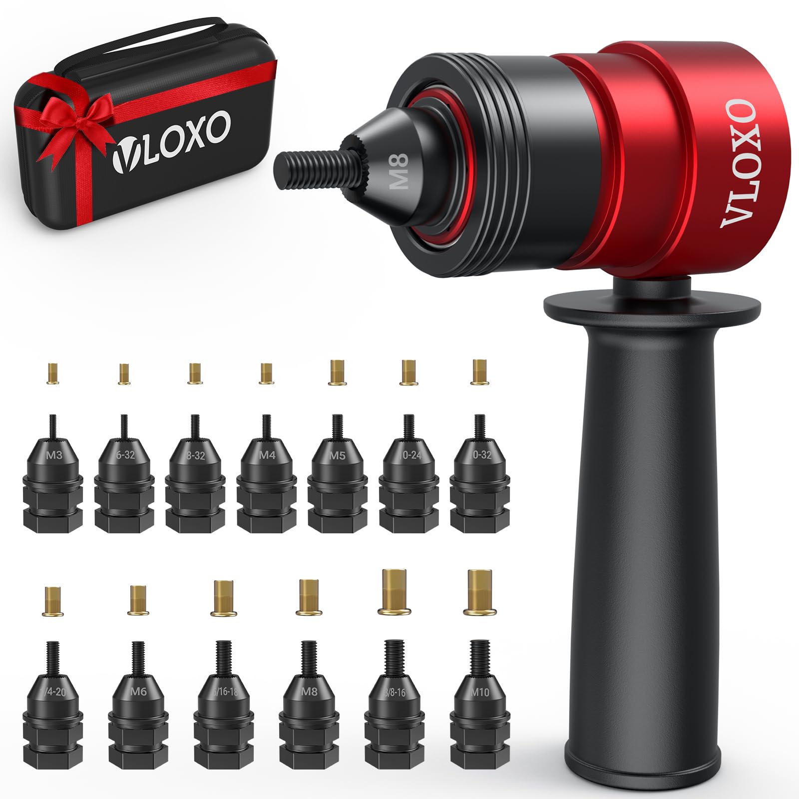 VLOXO Rivet Nut Drill Adapter for Electric Drill Upgraded Rivet Gun Kit