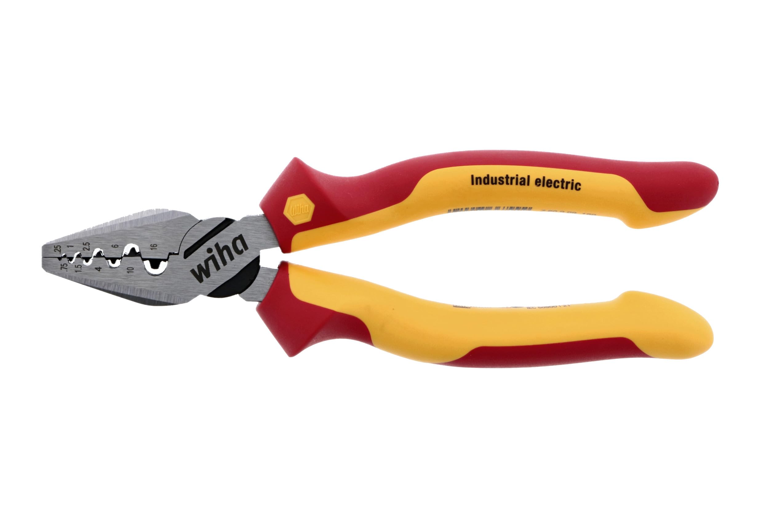 Wiha 32945 Insulated Industrial 7" Crimping Pliers