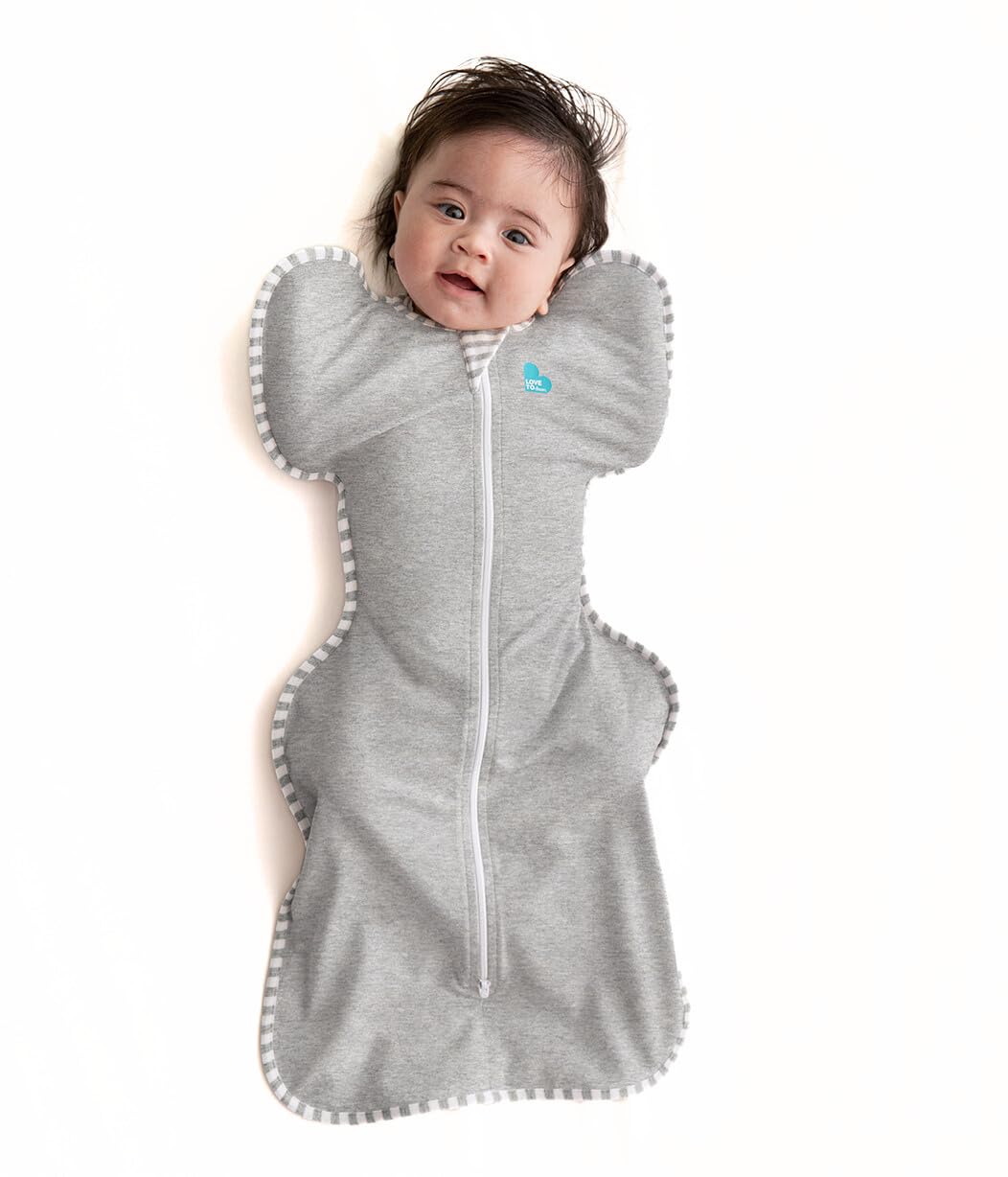 Love to Dream Swaddle UP, Baby Sleep Sack, Self-Soothing Swaddles for Newborns, Improves Sleep, Secure Fit Helps Calm Startle Reflex, New Born Essentials for Baby, Small 8-13lbs, Gray