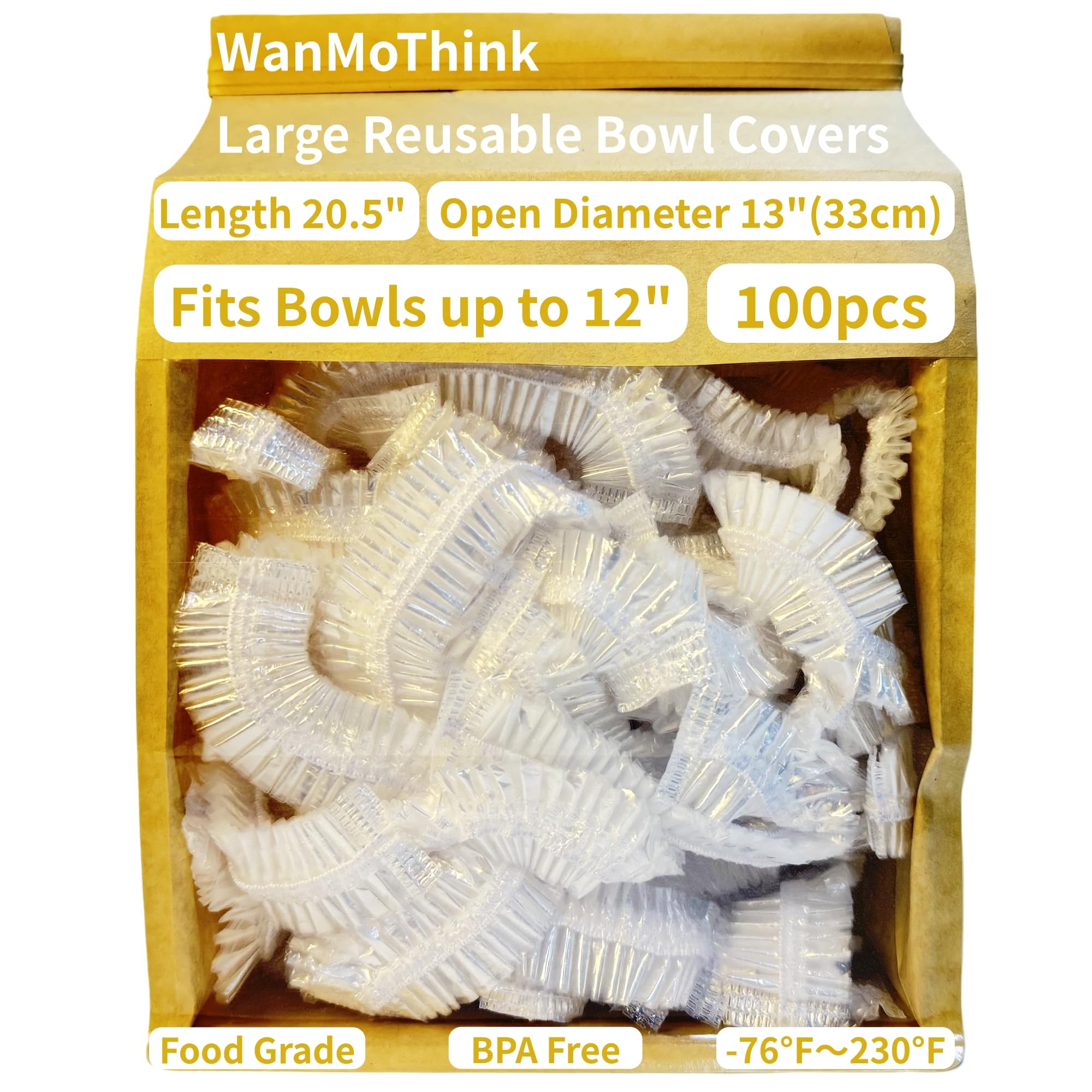 WanMoThink 100 Bowl Covers Bread Proofing Sourdough Bread Baking Supplies