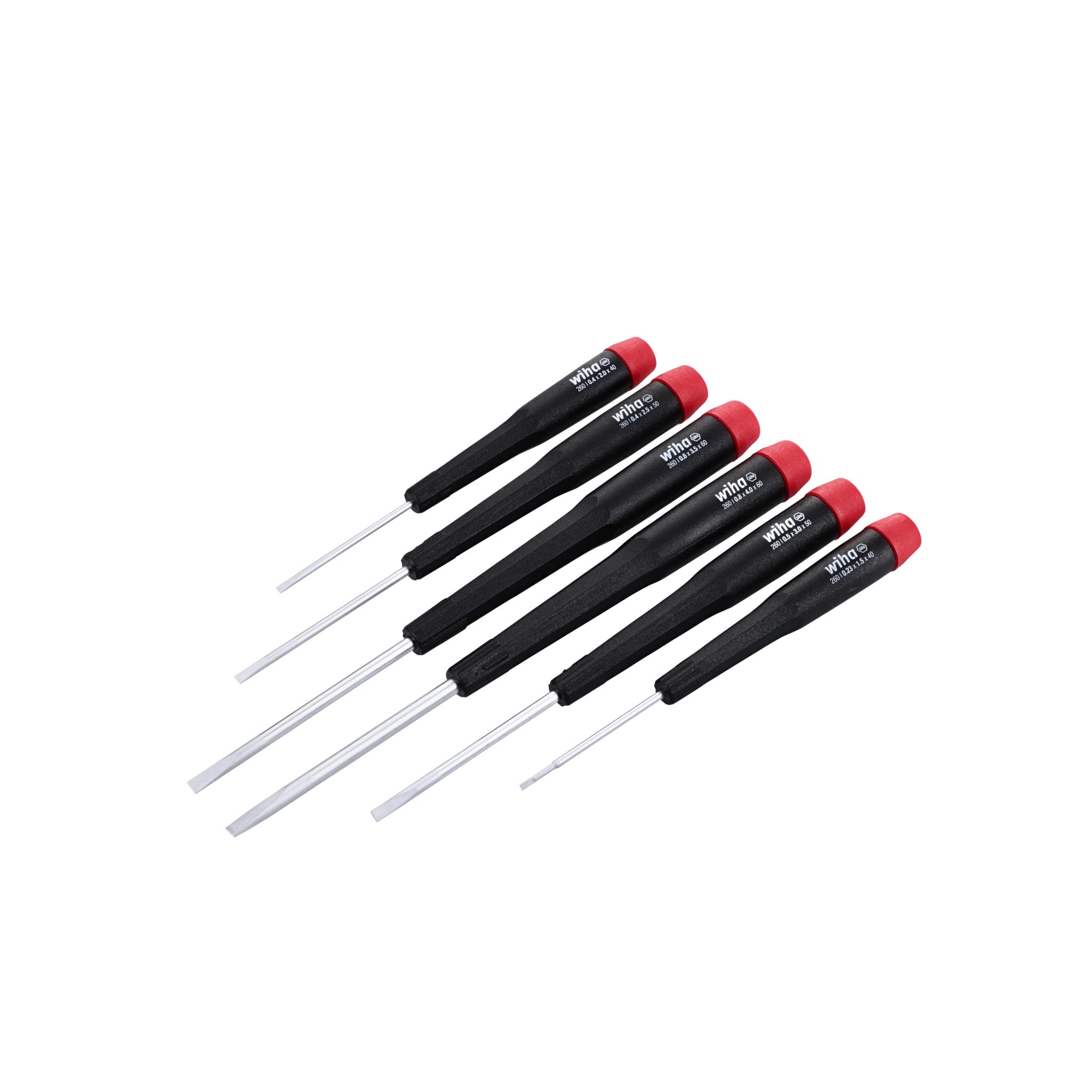 Wiha 26090 Precision Slotted Metric Screwdriver Set – 6 Piece Set