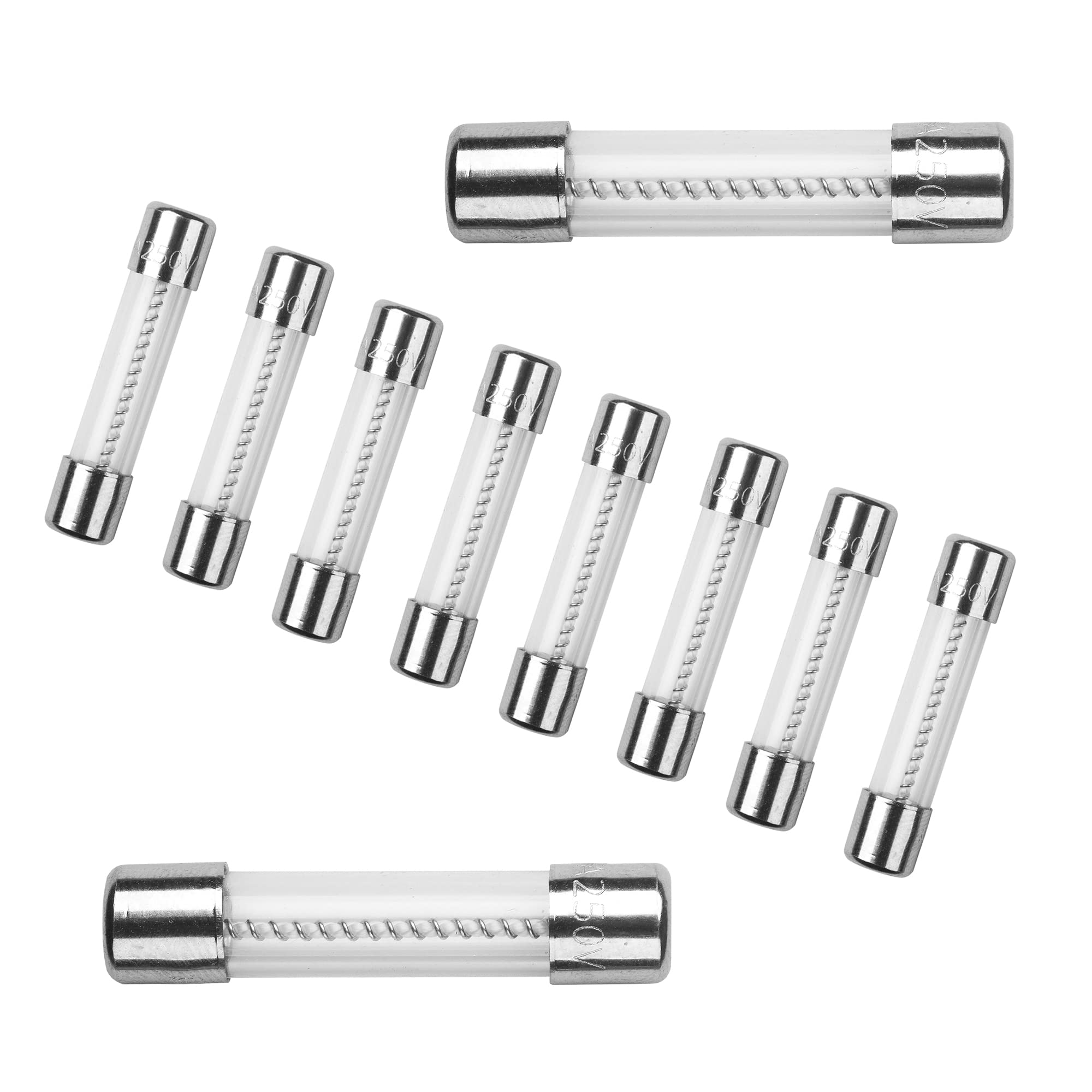 10Pcs T3AL250V 6x30mm 3A 250V Slow Blow Fuse T3AL Glass Slow-Acting 3 Amp Time-delay Fuse