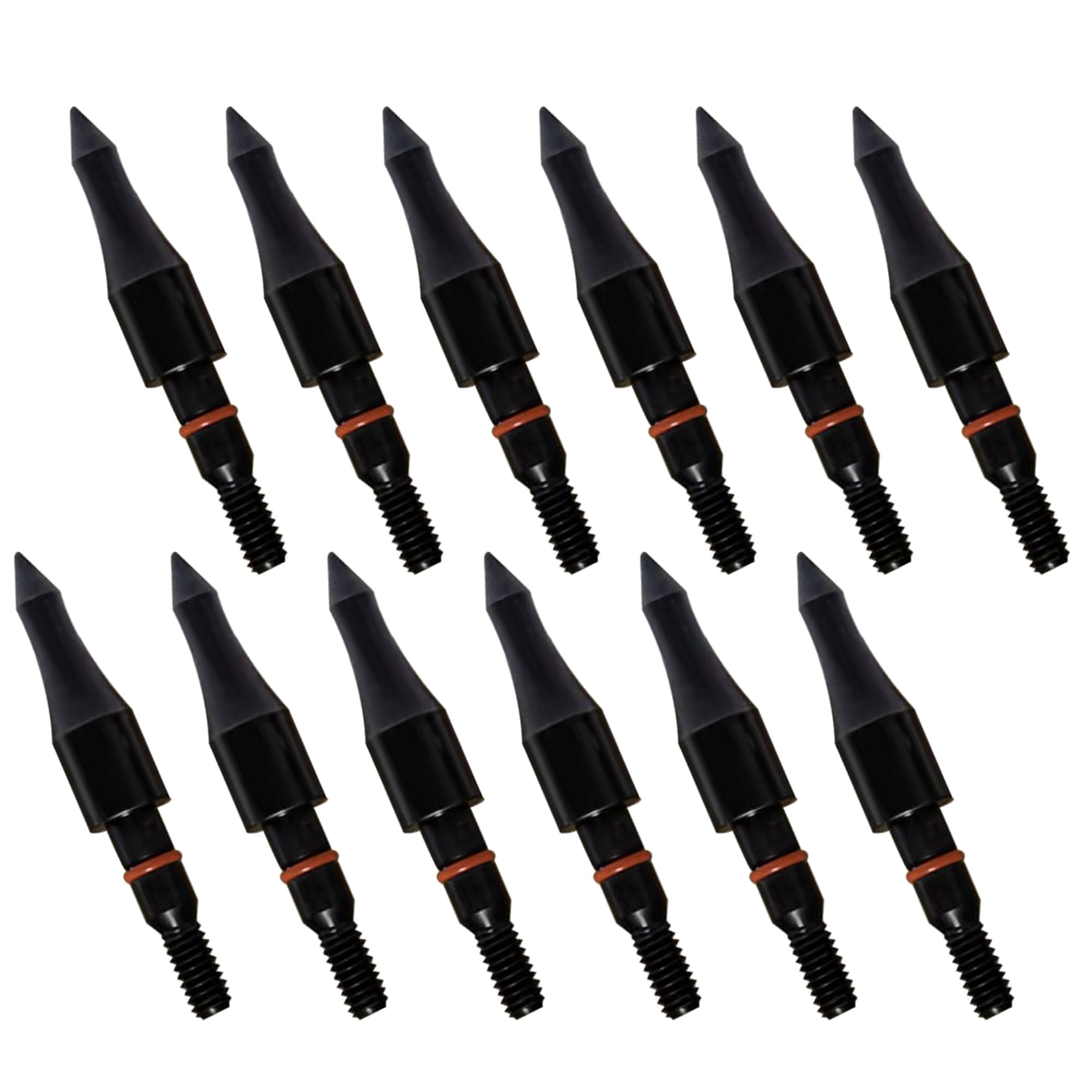 12pcs Archery Arrow Tips 100/125/150/200 Grain Field Tips 5/16 Inch Screw in Bullet Points, Archery Target Crossbow Practice Tip for Arrow Recurve Bow Compound Bow, Hunting Bow Arrow Target Practice