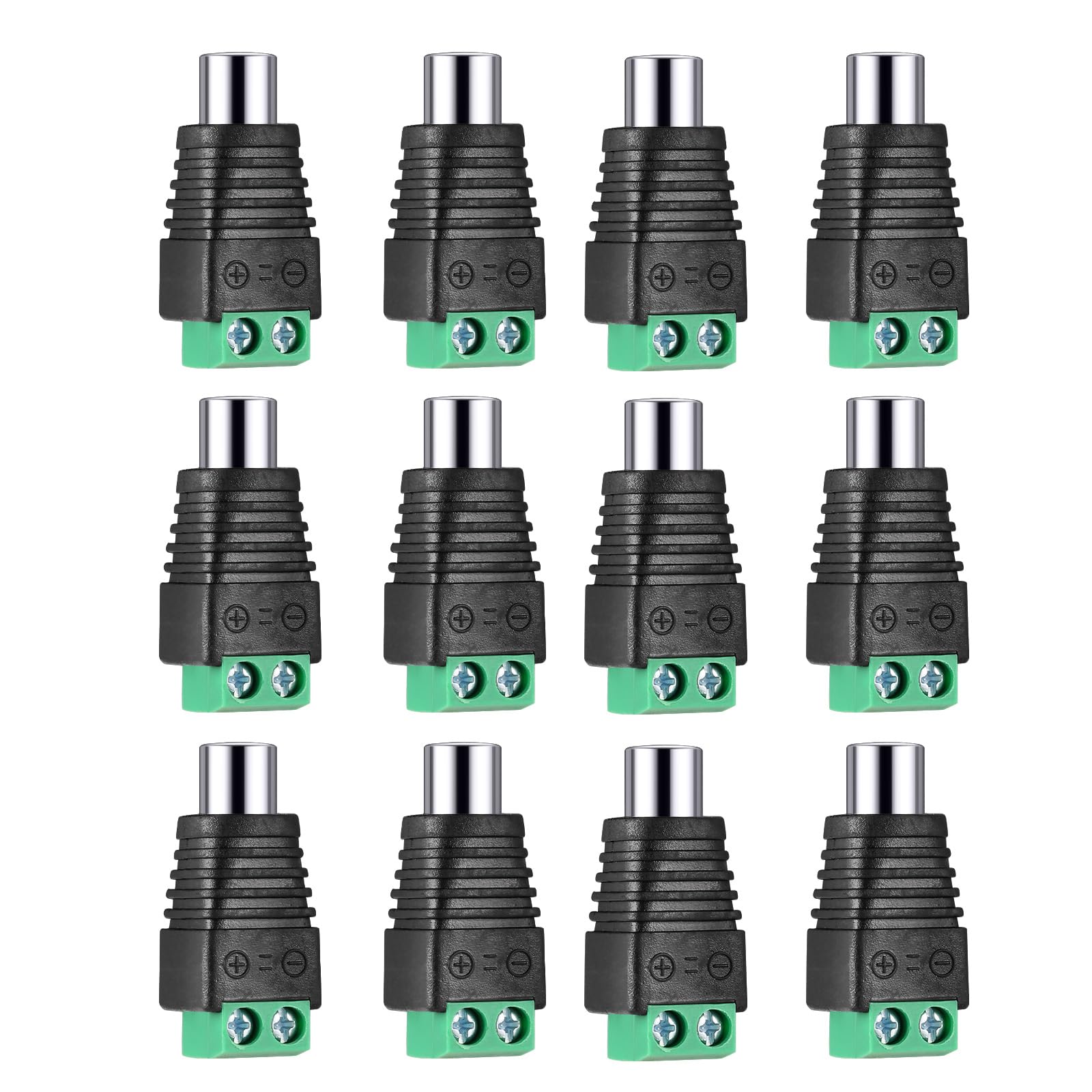 Iskueal RCA to AV Screw Terminal Connector, RCA Cable Audio Adapter,Phono Female Jack Solderless Converter Audio/Video Connector Speaker Wire to RCA Adapter
