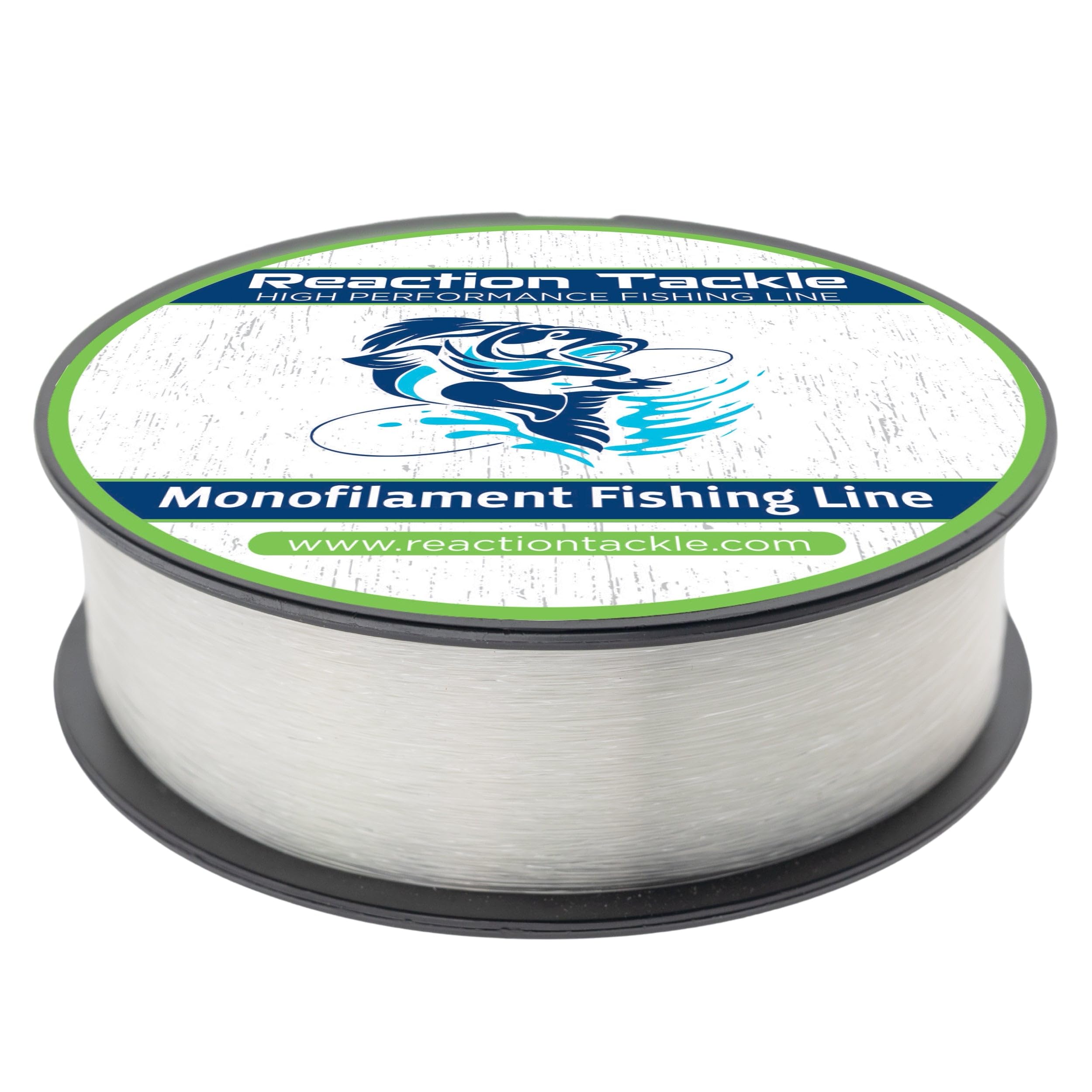 Reaction Tackle Monofilament Fishing Line - Premium Nylon Mono Line, Strong & Abrasion-Resistant, Low Memory for Smooth Long Casts - Freshwater & Saltwater - Clear | 100lb (135 Yards)