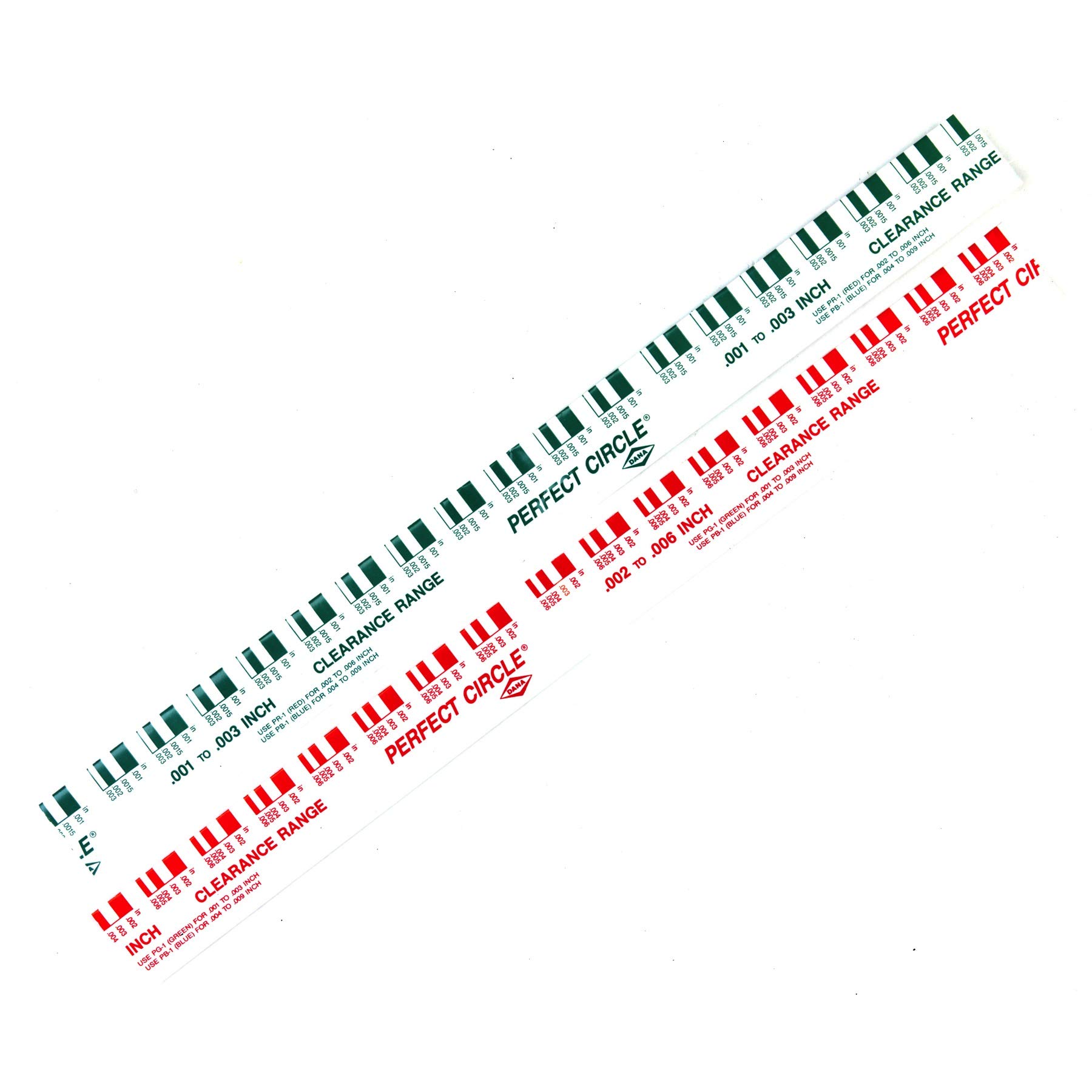 Powerbuilt Plastigauge, Engine Bearing Clearance Measuring Tool, Includes Green (.001"–.003") and Red (.002"–.006") Strips, Made in USA - 648441