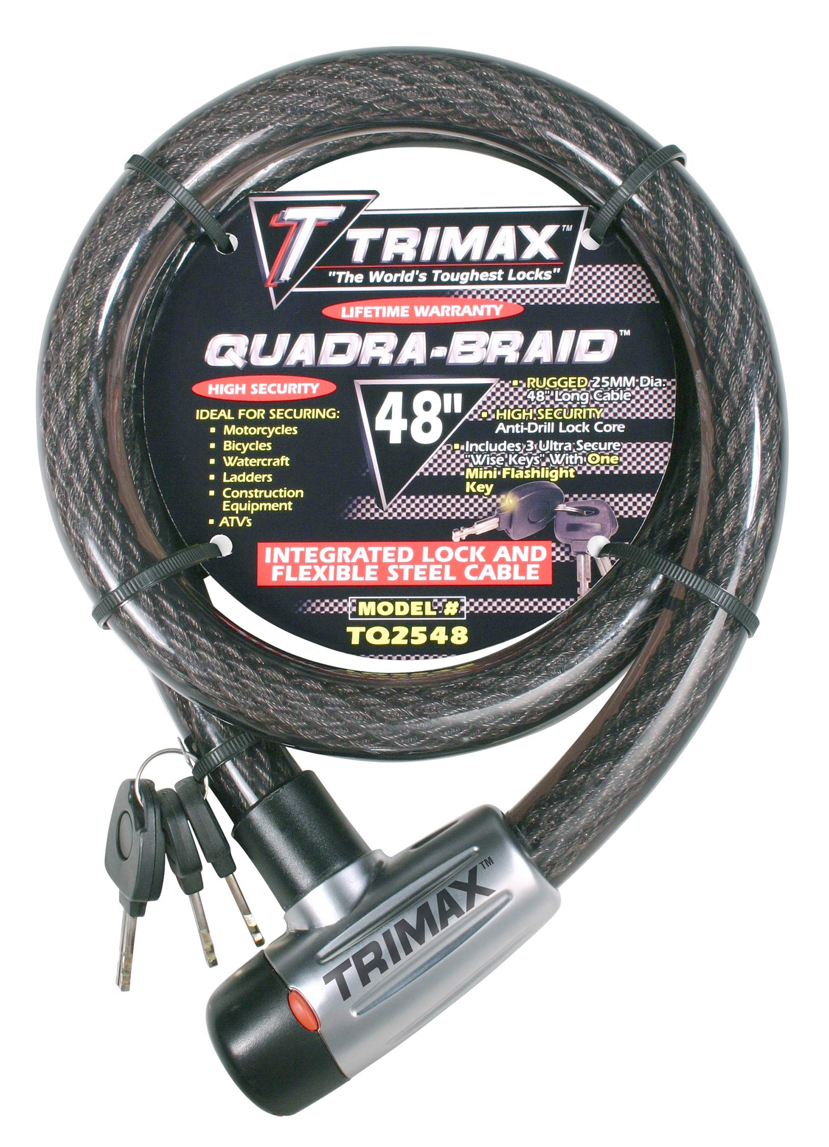 Trimax TQ2548 Trimaflex Integrated Keyed Cable Lock  48 x 25mm