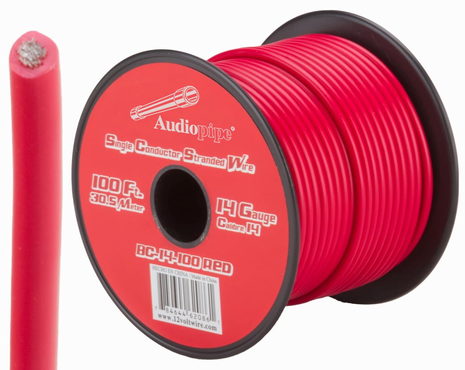 Audiopipe AP14100RD 14 Gauge 100Ft Primary Wire Red