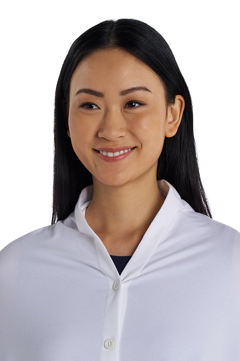 Women's Button-Up Convertible Wrap - UPF 50+ Sun Protection - Revilla in White