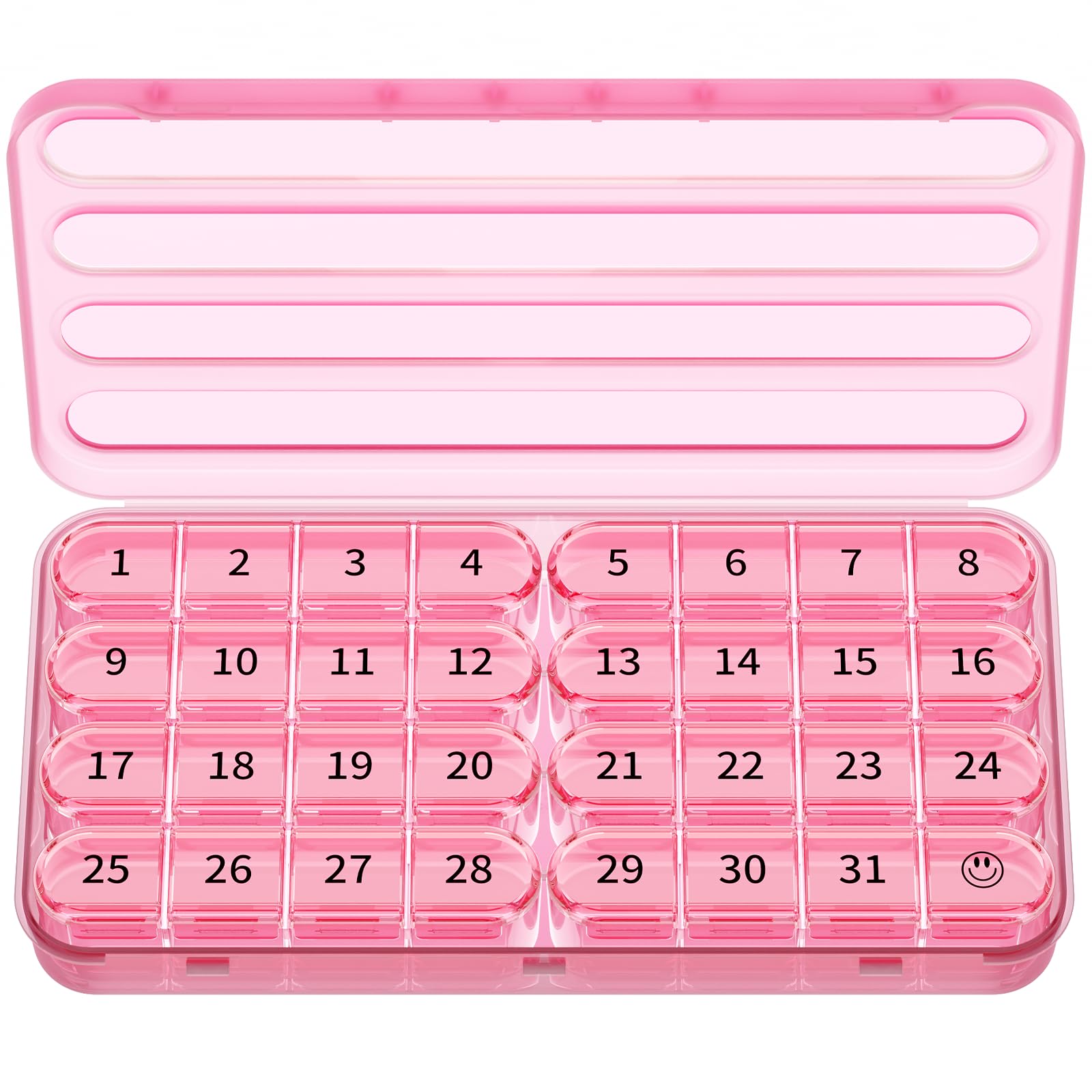 Zoksi Monthly Pill Organizer 1 Time a Day, 30 Day Pill Box Organizer