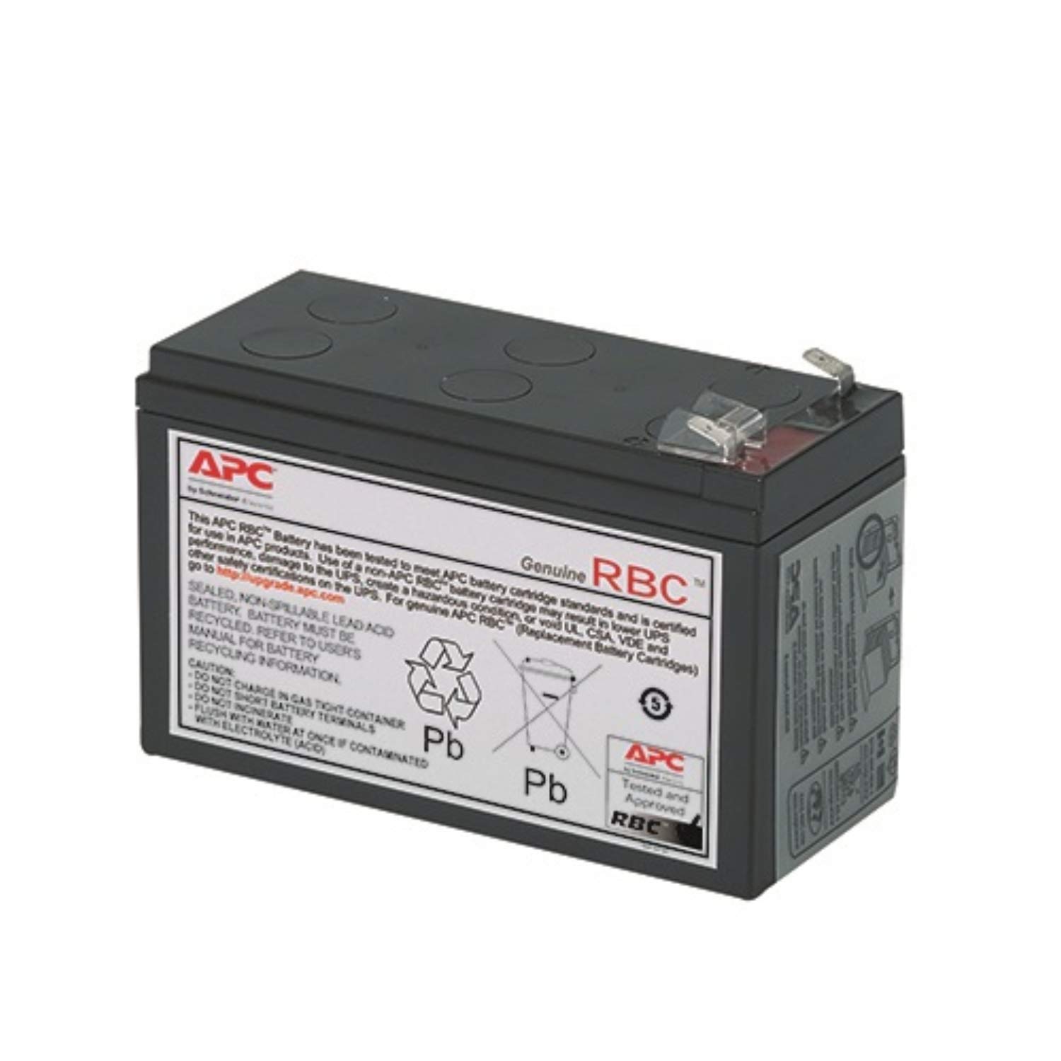 APC UPS Battery Replacement Back-UPS Models BE600M1, BE670M1, BN650M1, BN675M1, Genuine Battery Model APCRBC154