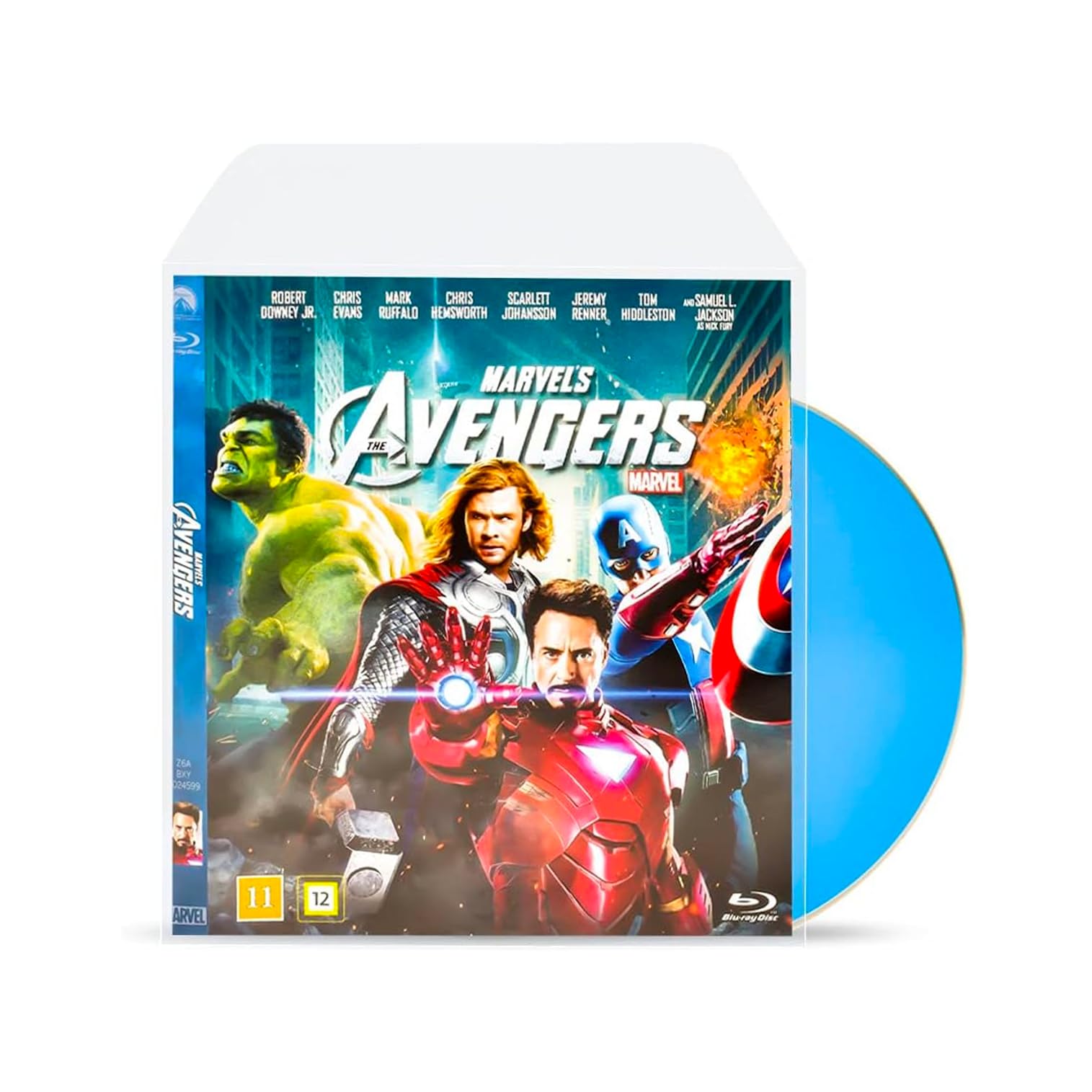 Tarifold Blu-Ray Sleeves with Cover Art Inserts and Closing Flap, 50 Pack