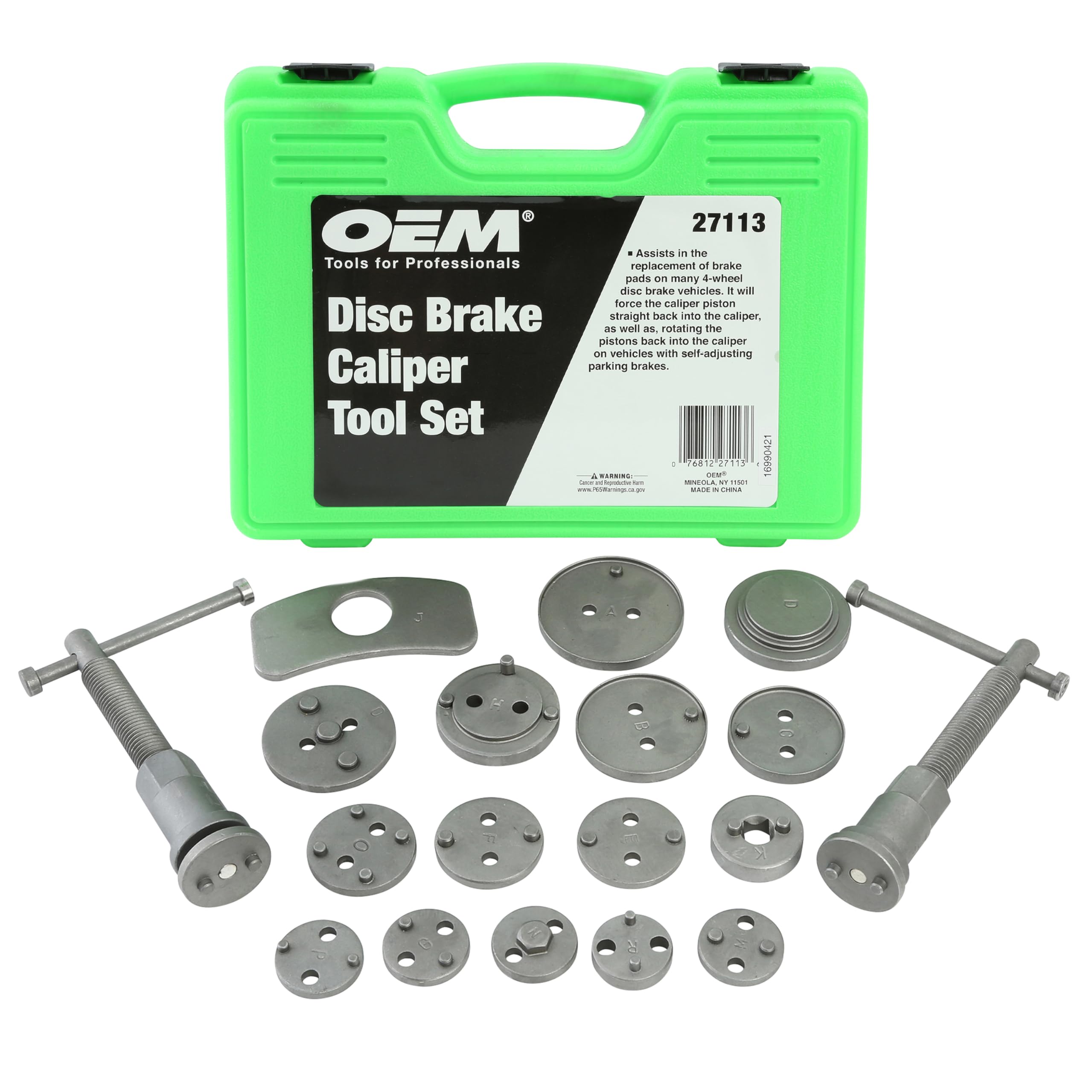 OEM Tools 27113 Disc Caliper Set (18-Piece Set)