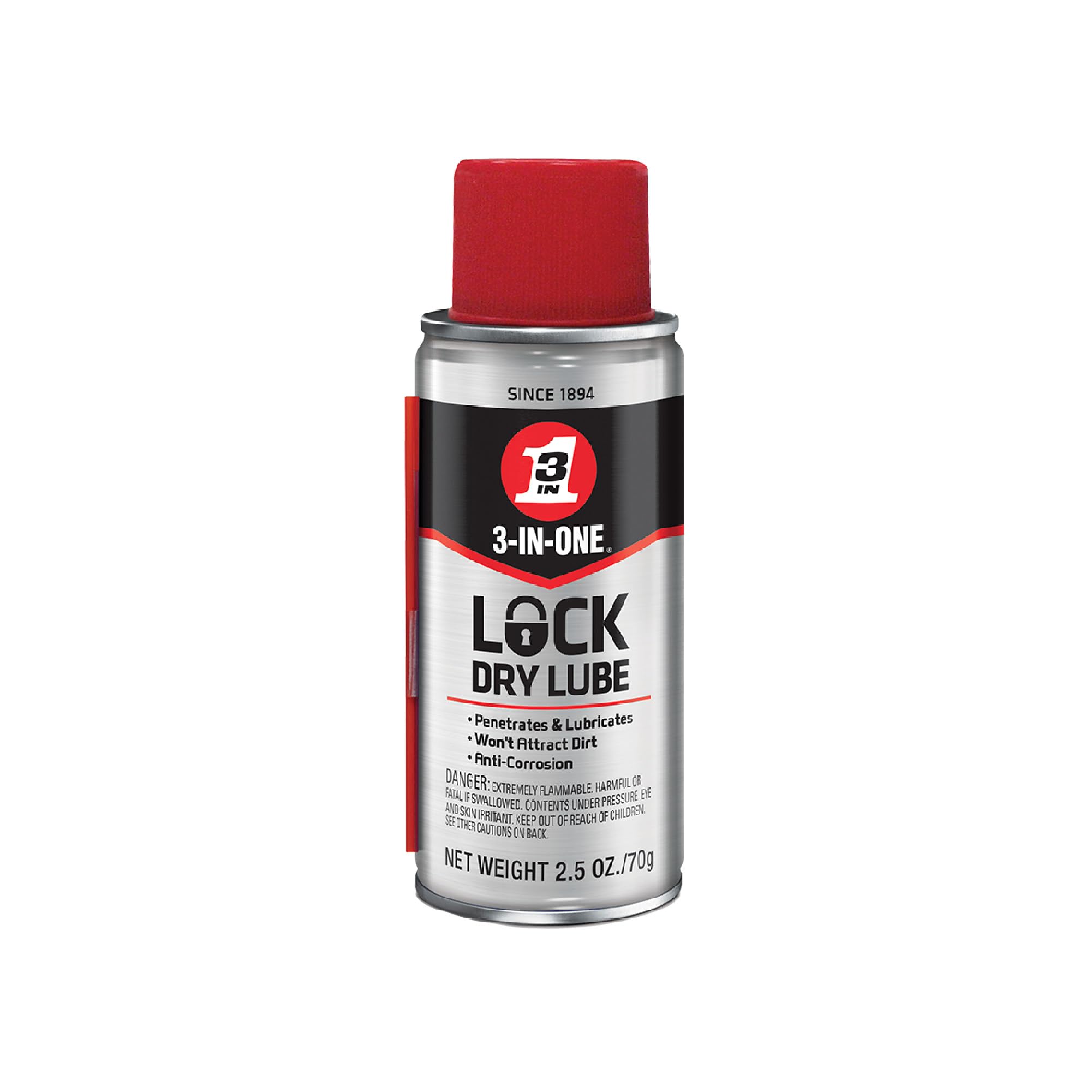 3-IN-ONE Lock Dry Lube, 2.5 OZ