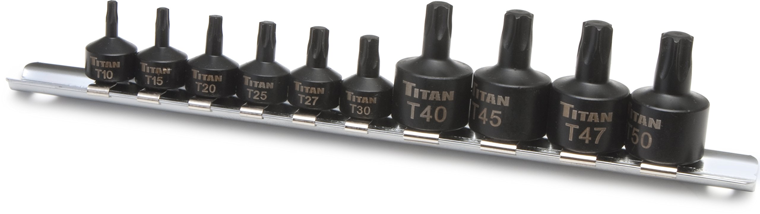 Titan 16142 10-Piece Low Profile Impact Star Bit Socket Set