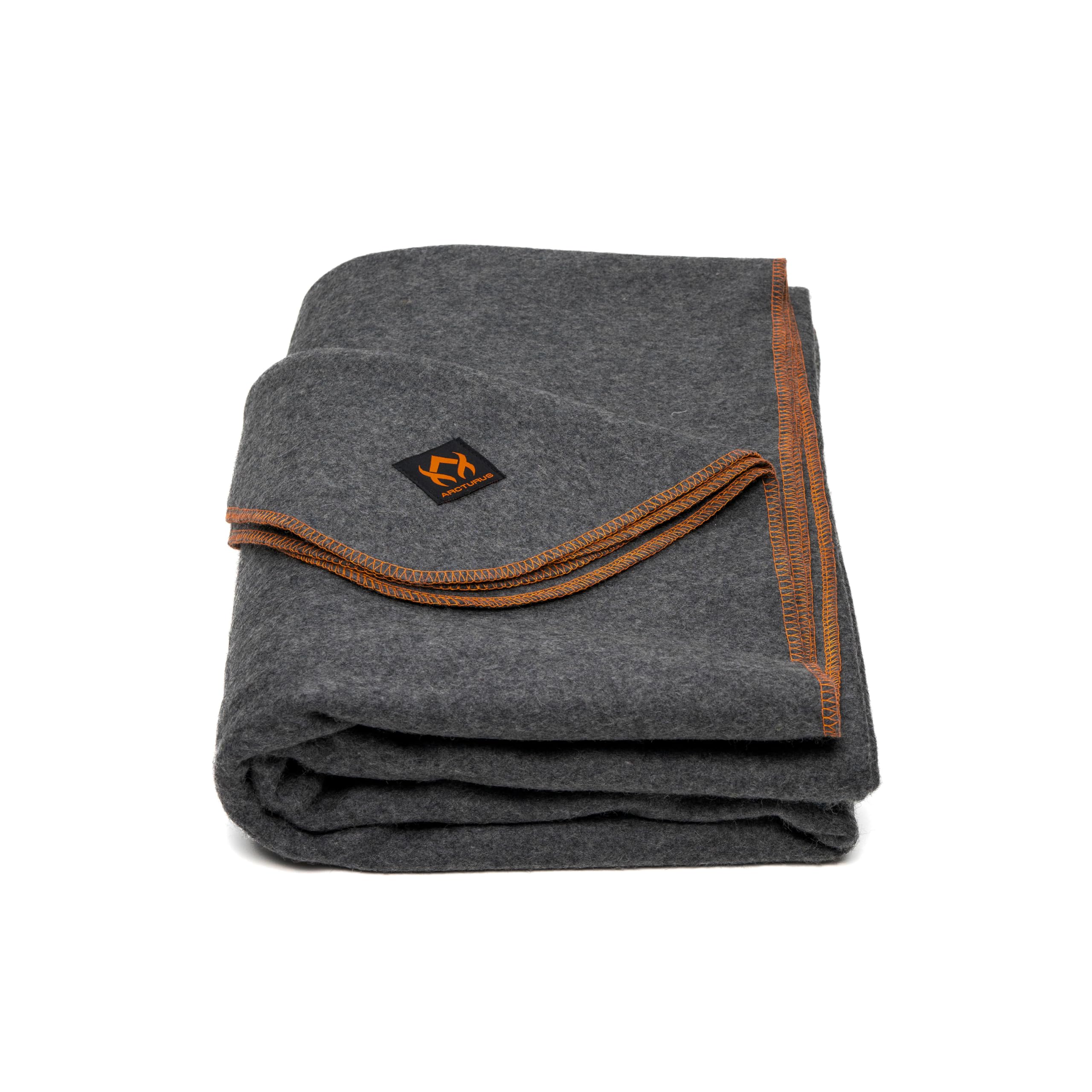 Arcturus Military Wool Blanket - Warm, Thick, Washable - Great for Outdoors, Camping, Stadium Blanket, Picnics, Travel - Car & Bushcraft Survival Kits, Large 64" x 88" 4.5 lb