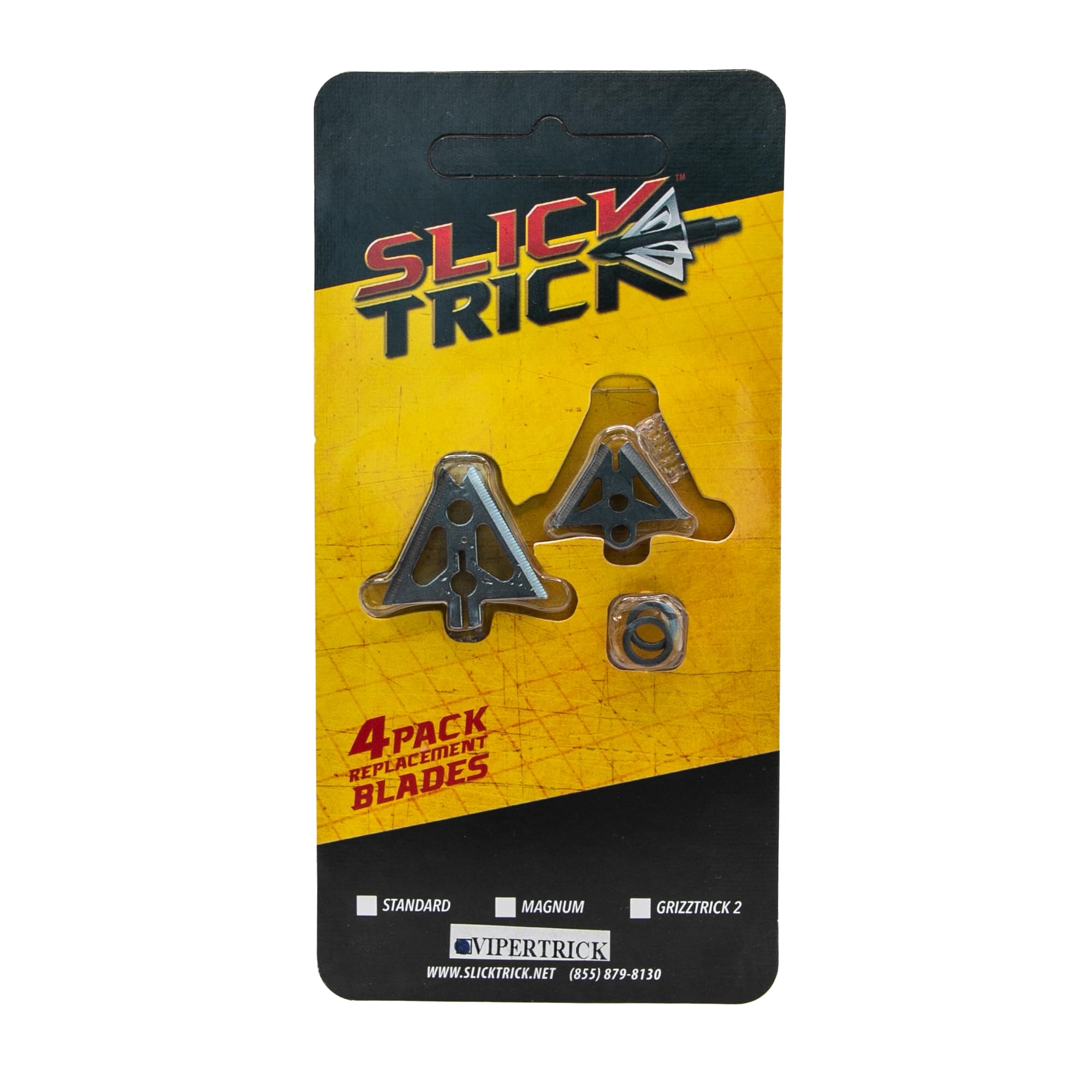 Slick Trick VT Extra 100/125 GR Broadhead (Pack of 4), 1-1/16", Silver