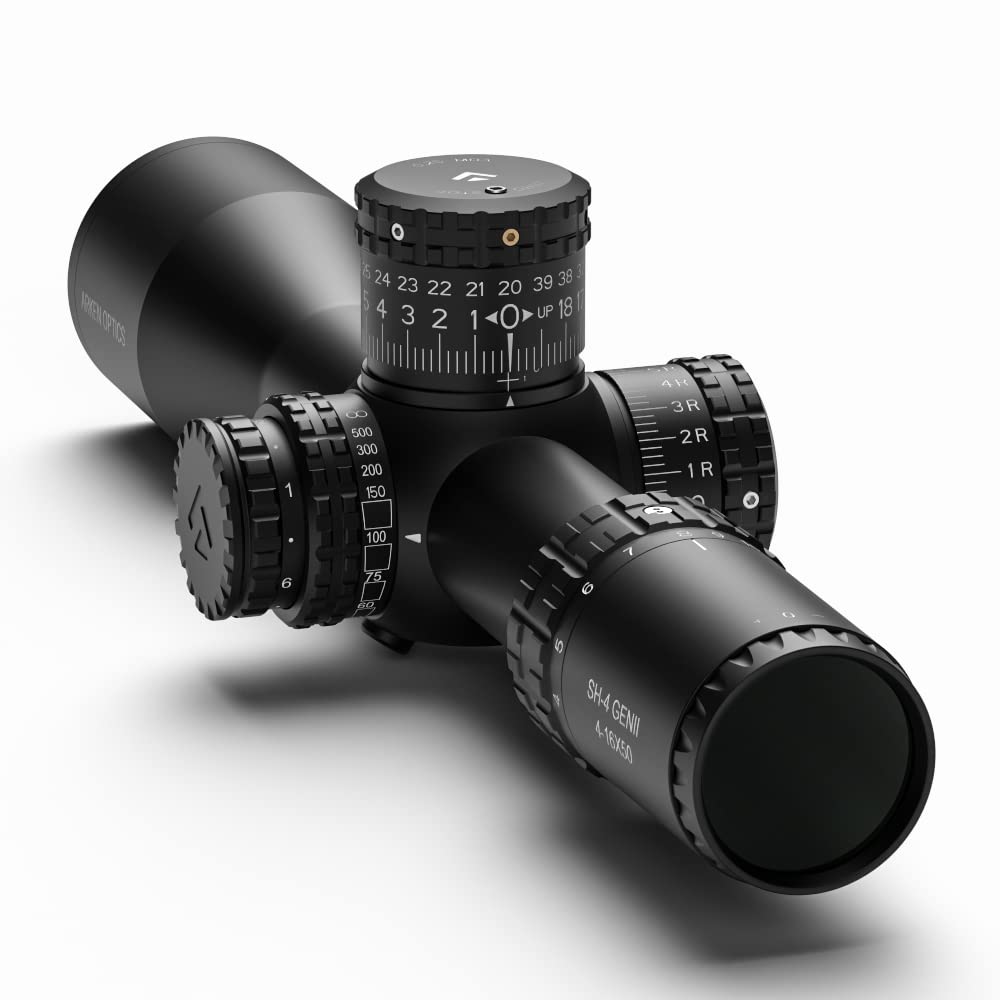 Arken Optics SH4 GEN2 4-16x50 Rifle Scope FFP VPR MOA Illuminated Reticle with AZS Zero Stop 34mm Tube