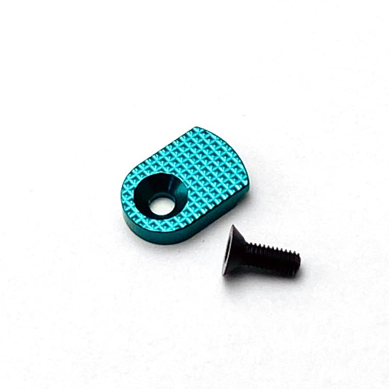Custom Aluminum CZ Shadow 2 Release Button with Screws, CZ 75 Pistol Accessories, Blue (Blue)