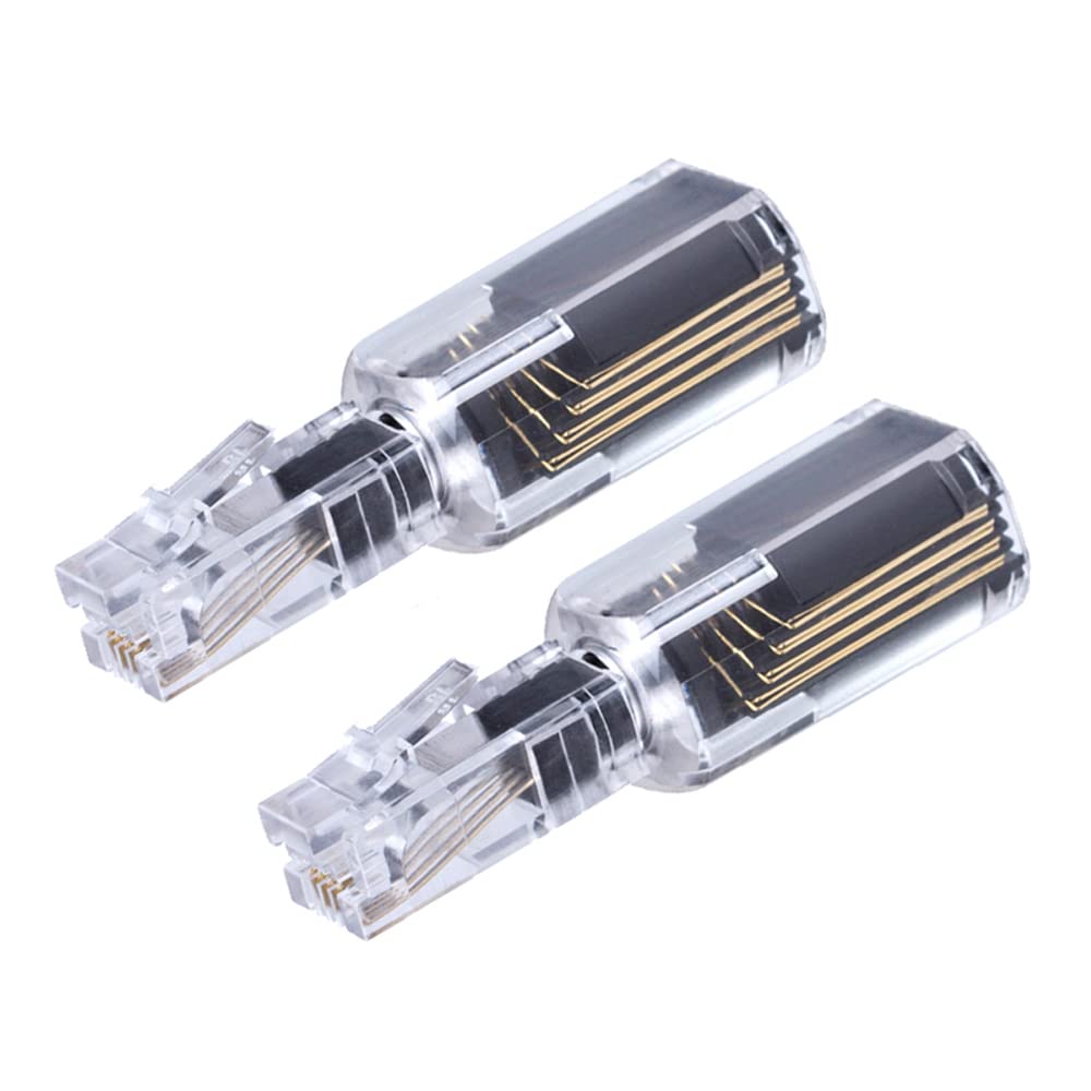 YOLISTIC (Value Pack of 2 360° Phone Cord Detangler Landline Telephone Extended Rotating Black