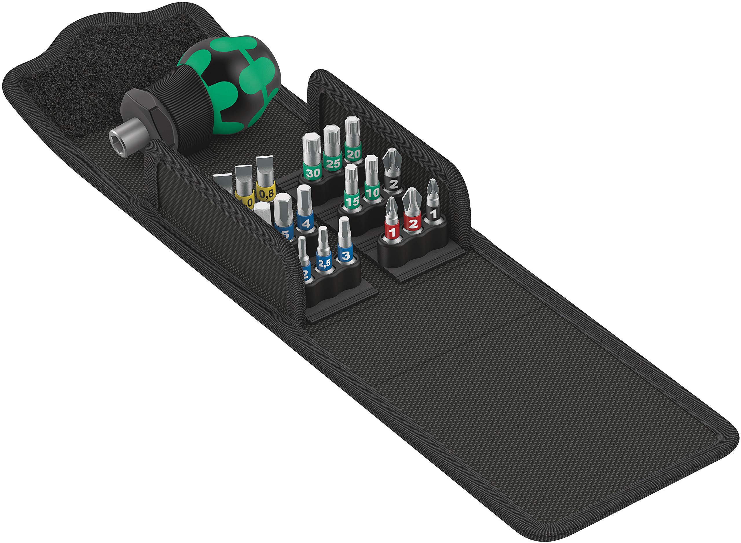 Wera 05057471001 Kompakt Stubby Bit Driver Set - 19 Piece Set
