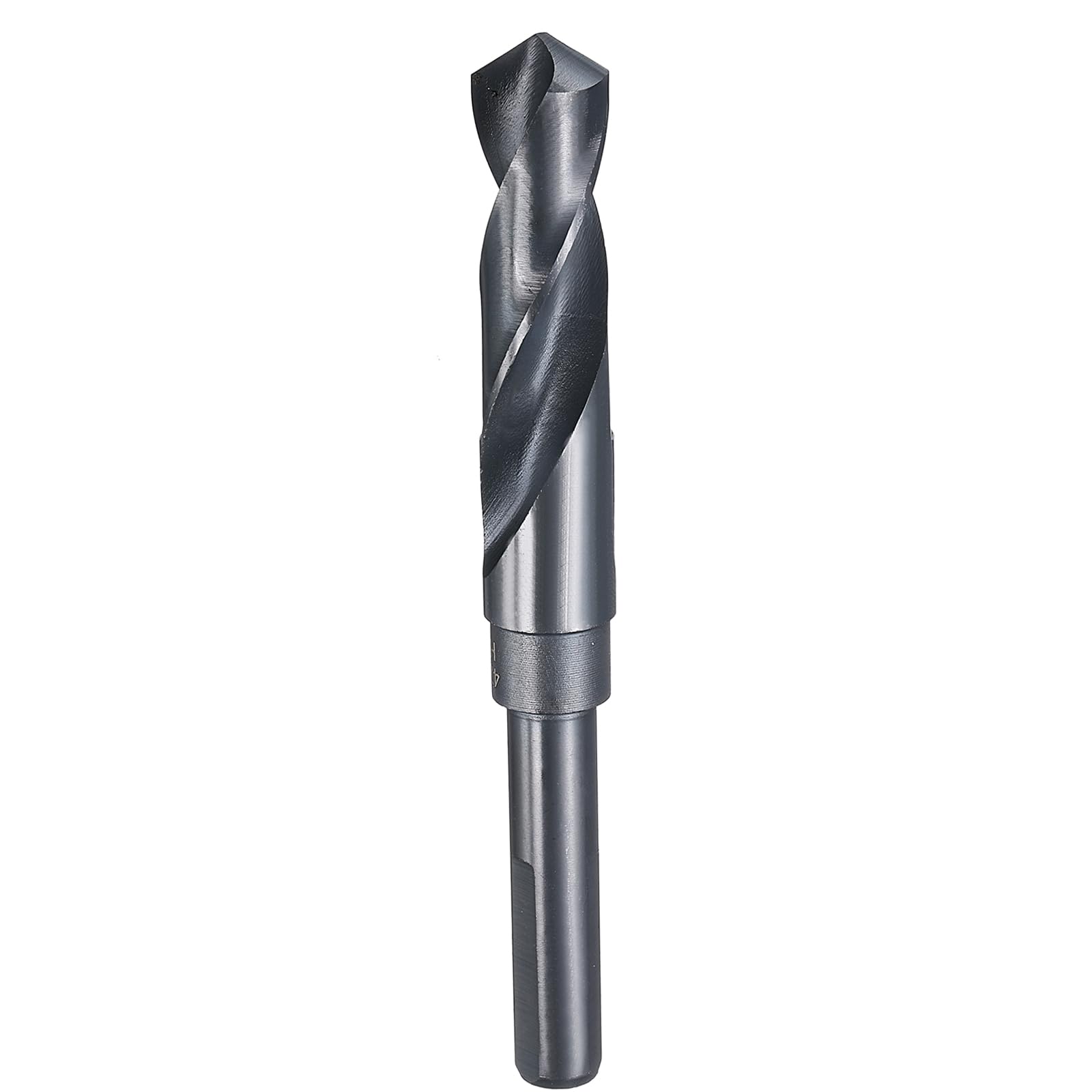 HARFINGTON 47/64" Drill Bit 1/2" Reduced Shank 3-Flat 4241 High Speed Steel Nitriding Black 118° for Soft Materials Wood Plastic Iron Copper Aluminum