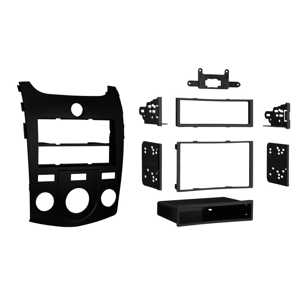Metra 99-7338B Kia Forte 2010-2013 Installation Dash Kit for Double DIN/ISO Radios, Black