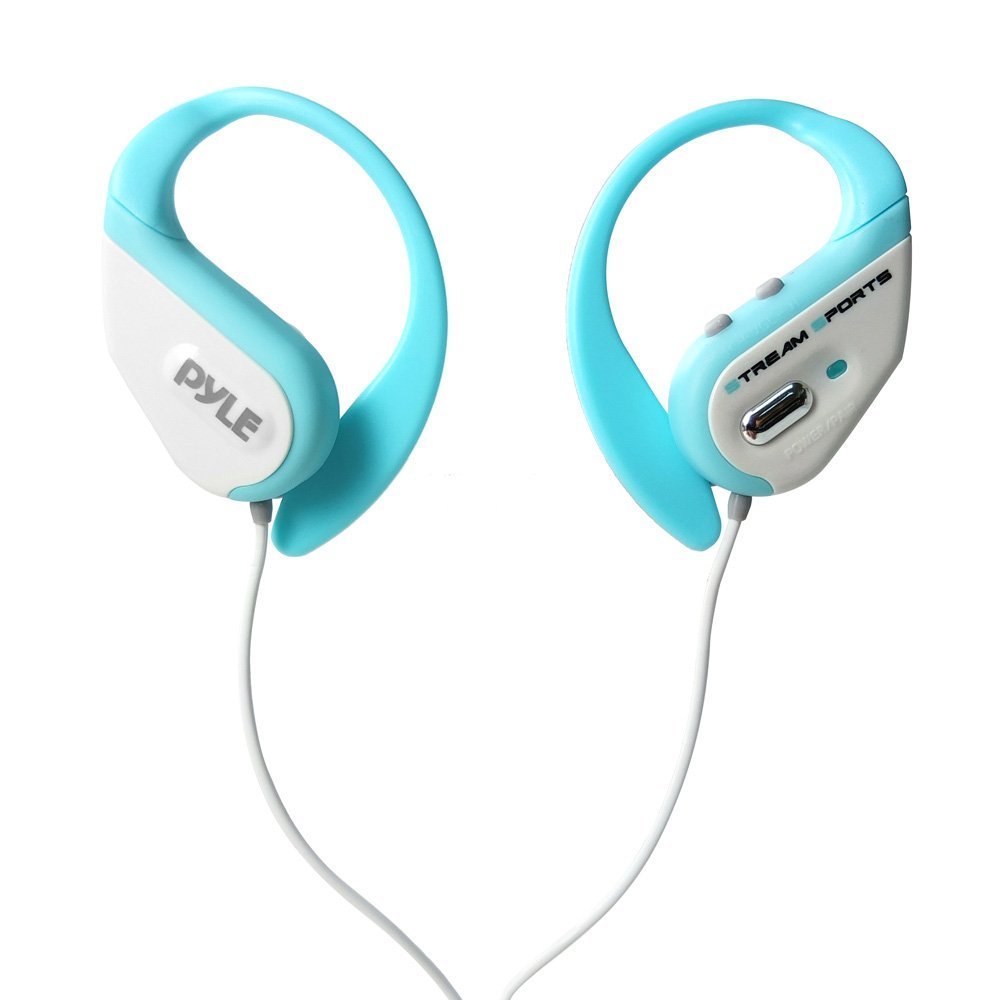 Pyle PWBH18BL Bluetooth Water Resistant Headphones Earbuds Blue
