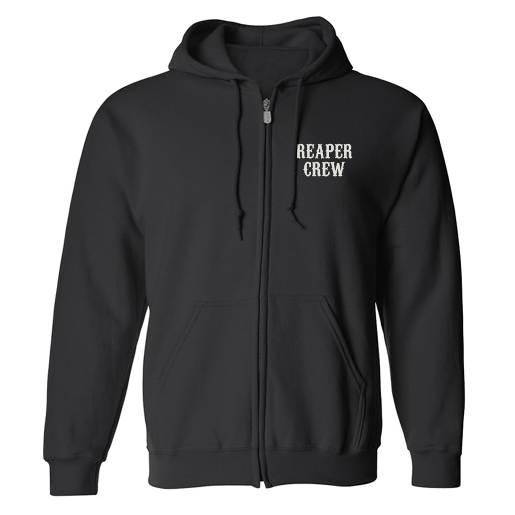 FX Sons of Anarchy Reaper Crew Fleece Zip-Up Hooded Sweatshirt - Officially Licensed - XLarge Black