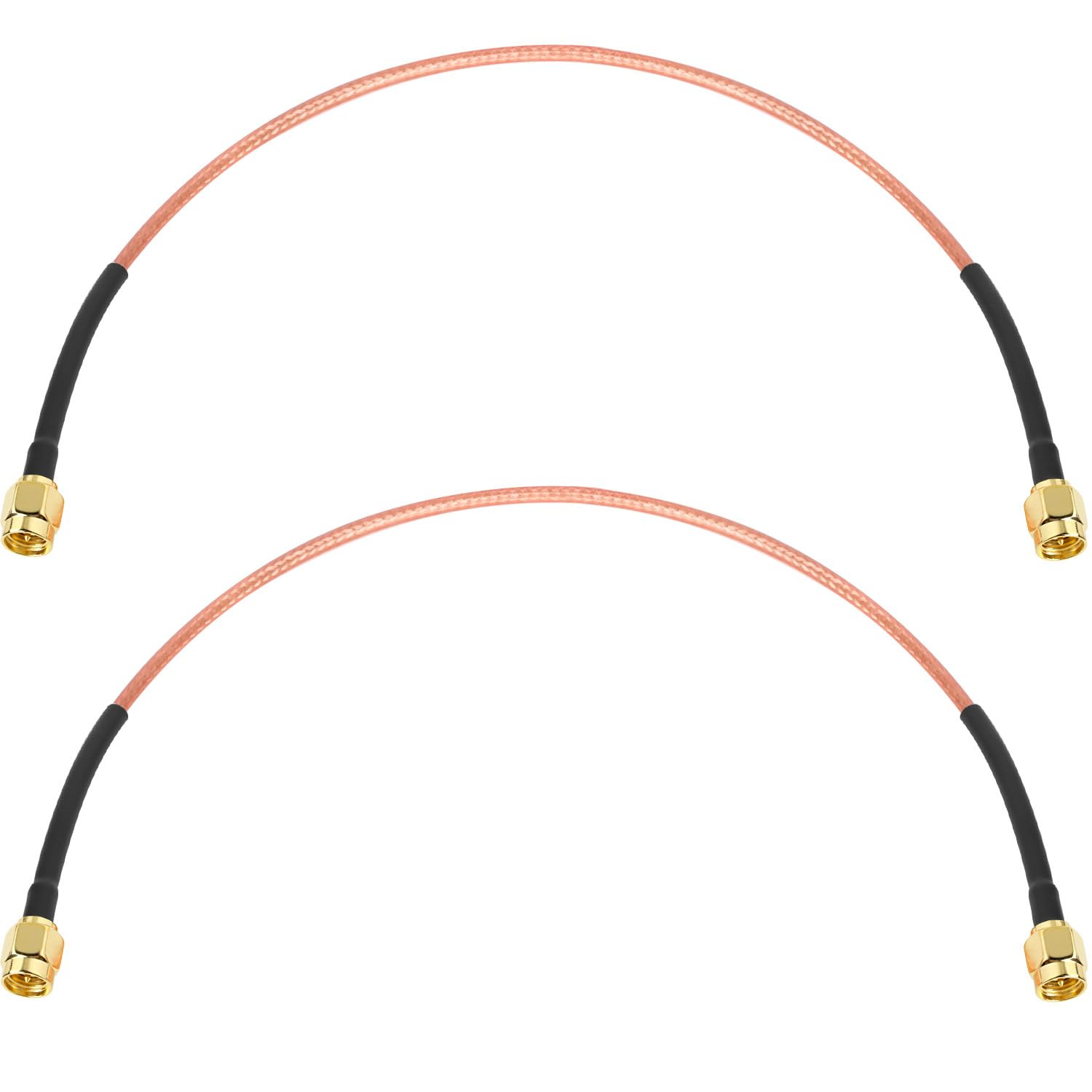 XRDS -RF RG316 SMA Male to SMA Male Coaxial Cable 1FT, 2 Pack Flexible SMA Extension Antenna Cable for WiFi Antenna, Router, SDR, FPV, GPS, Test Equipment