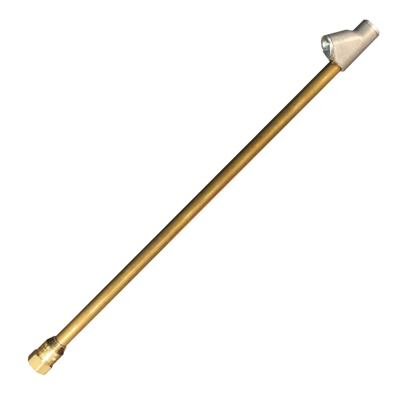 Straight Foot Dual Head Air Chuck for Tire Pressure Guage, 12" Extended Reach, 1/4" FNPT, 150 PSI, Truck, Tractor Trailer, Semi Truck, Dually, RV & Car, S-693-12