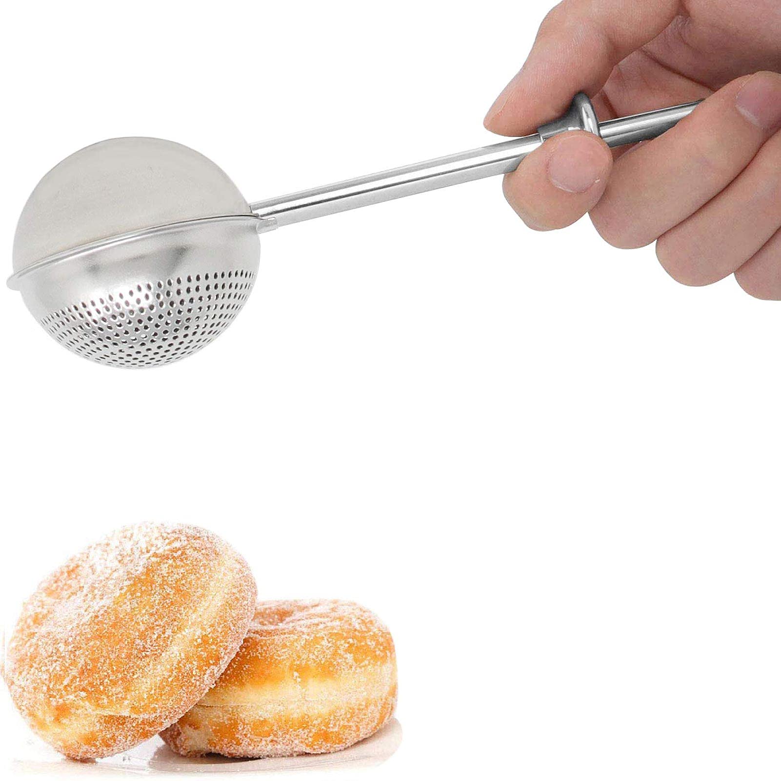 HULISEN Flour Duster, 304 Stainless Steel Flour Sifter for Baking