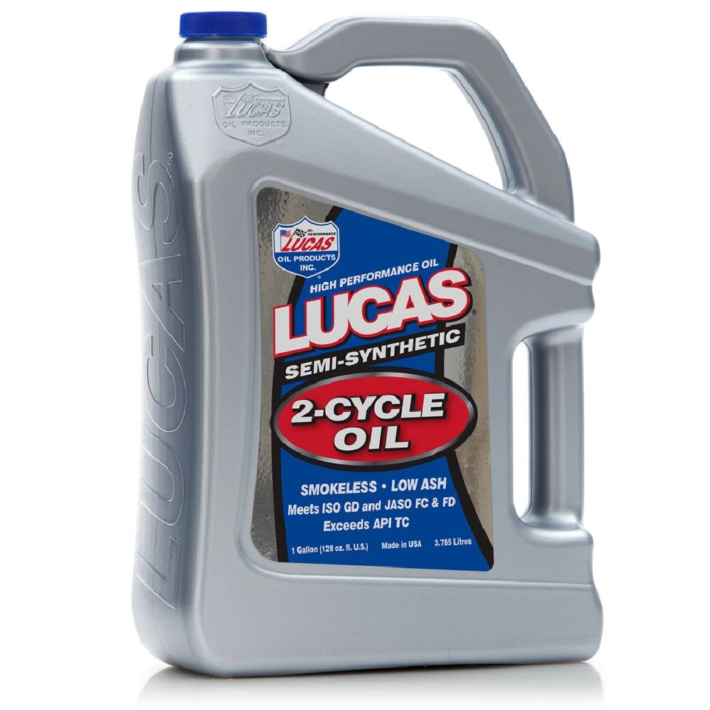 (4 Pack) Lucas Oil 10115LUCAS4PK Semi-Synthetic 2-Cycle Oil 1 Gallon
