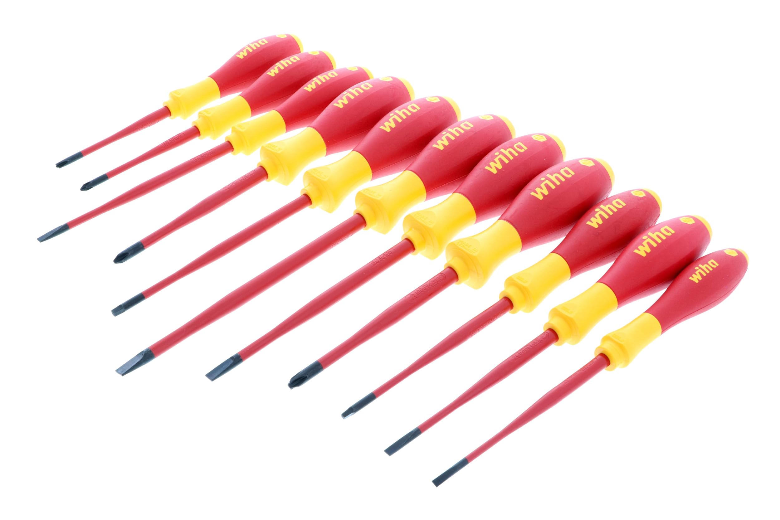 Wiha 32198 SlimLine Slotted, Phillips, Square & Xeno Screwdrivers - 11pc Set