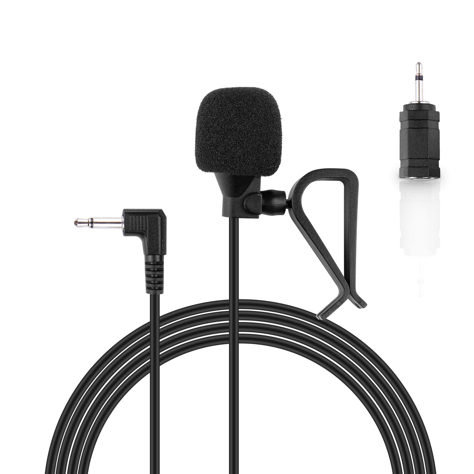 weishan Car Microphone 3.5mm, Car Radio Mic Replacement for Pioneer Kenwood Boss JVC Sony Jensen Alpine Stereo Vehicle Head Unit Enabled Audio GPS DVD - External Hands Free Assembly Mike