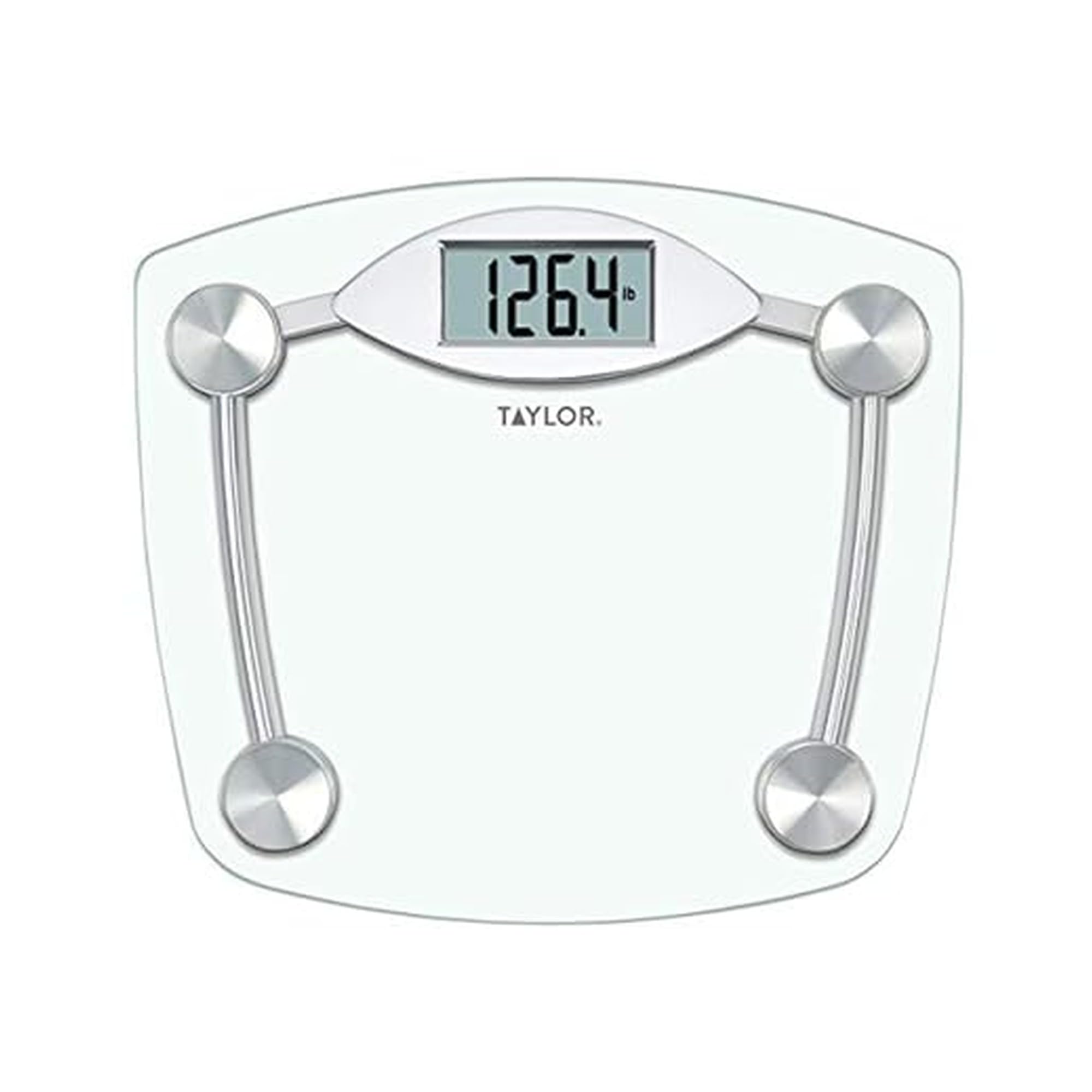 Taylor Precision Prod. 7506 Digital 400lb Capacity Chrome & Glass Bathroom Scale