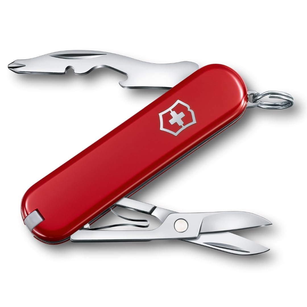 Victorinox Jetsetter Swiss Army Knife, 7-Function Pocket Knife, Red