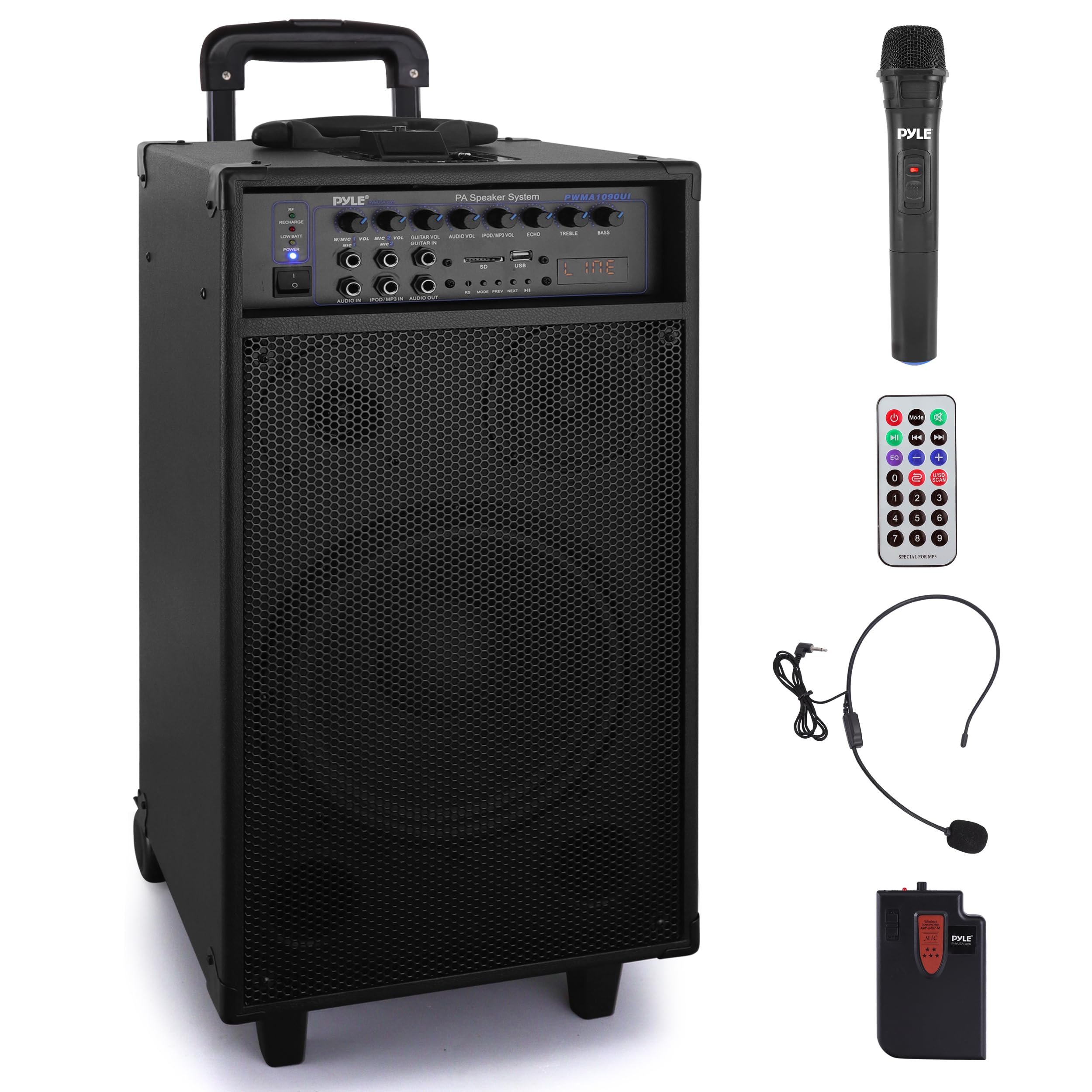 Pyle PWMA1090UI 800 Watt Portable PA Sound System w/ iPod/iPhone dock