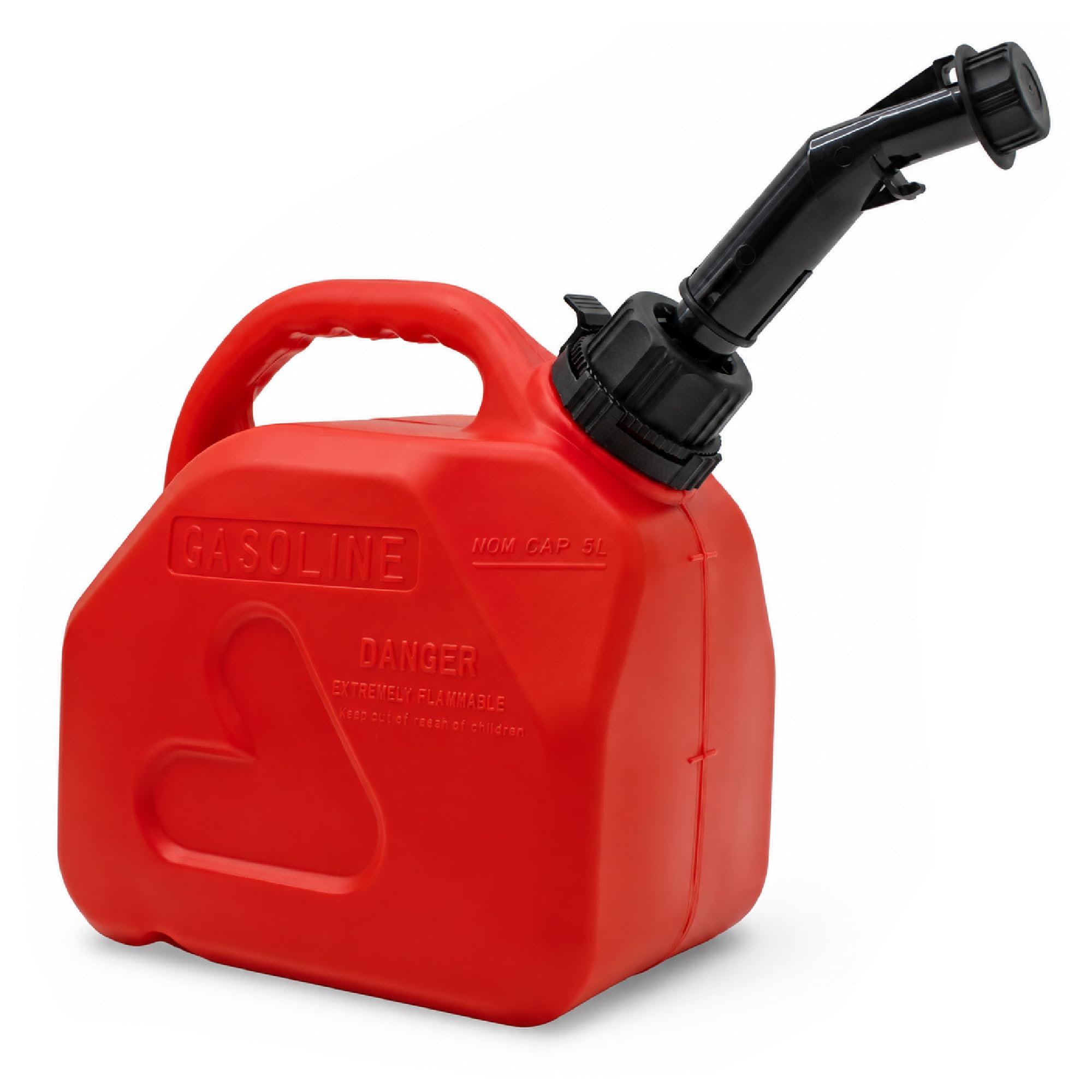 Gas Can 1.5 Gallon, Portable Fuel Container with Rotating Pour Spout, Carry Handle for Gasoline, Lawn Equipment, Garage and Outdoor Use 87252